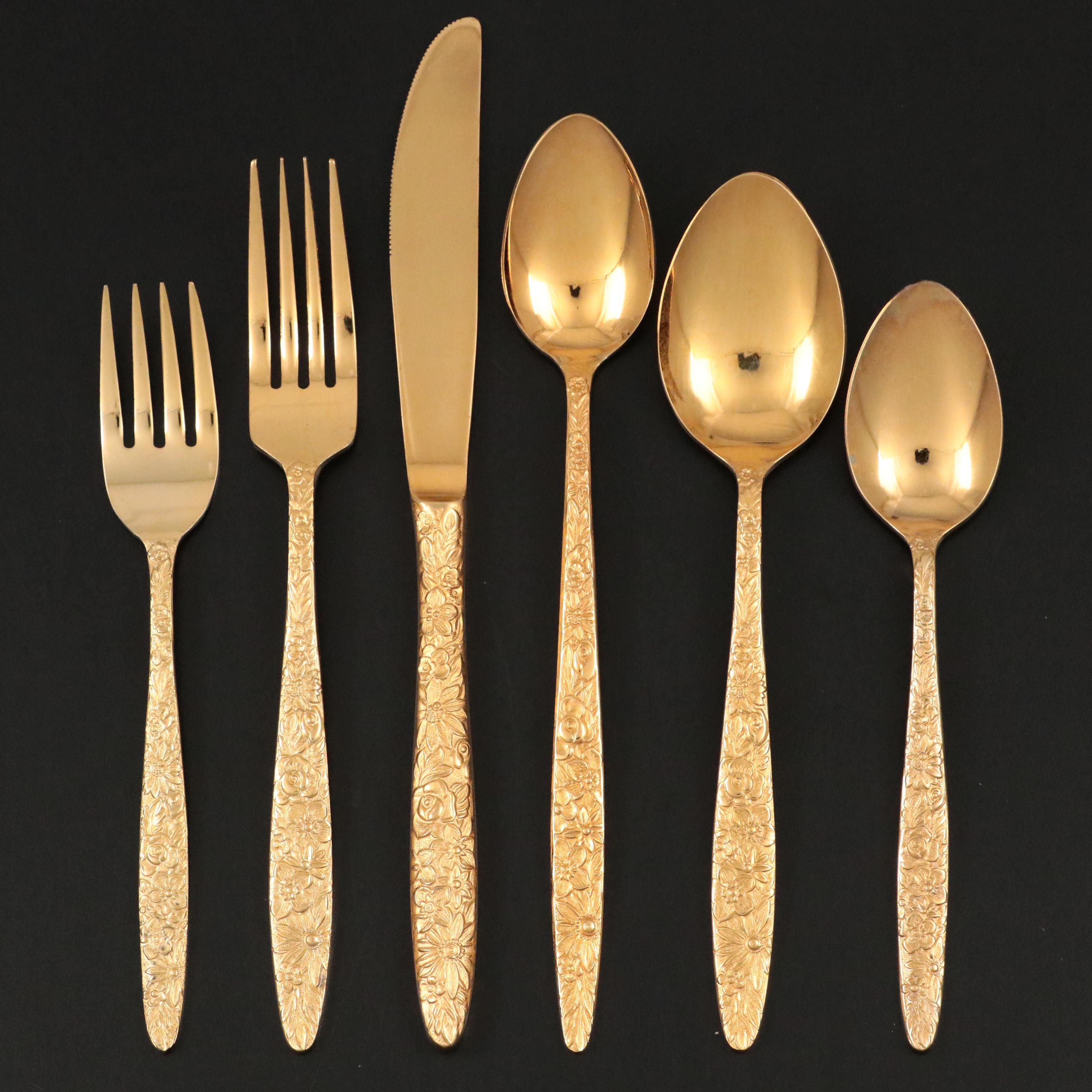 Stanley Roberts "Golden Bouquet" Stainless Steel Flatware