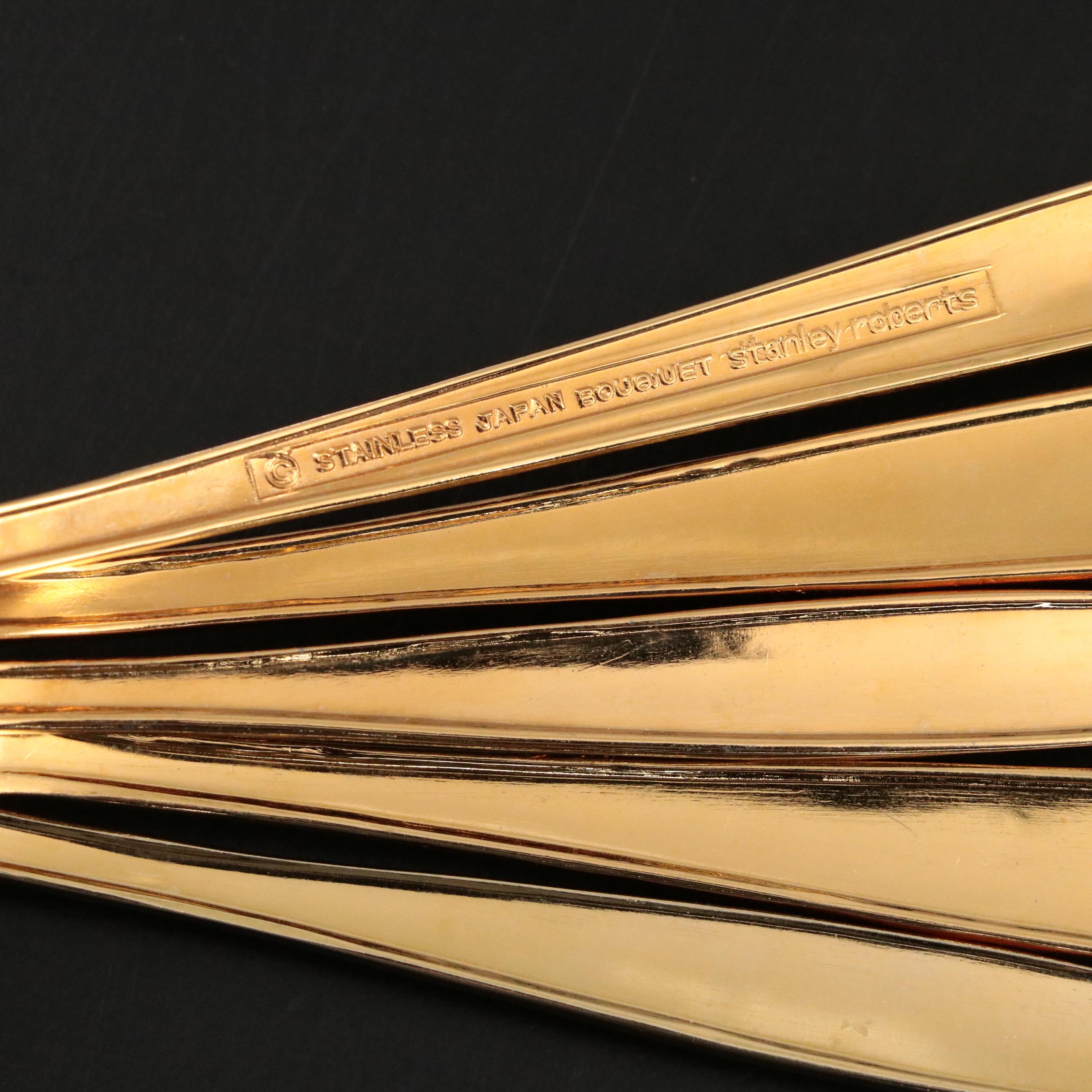 Stanley Roberts "Golden Bouquet" Stainless Steel Flatware