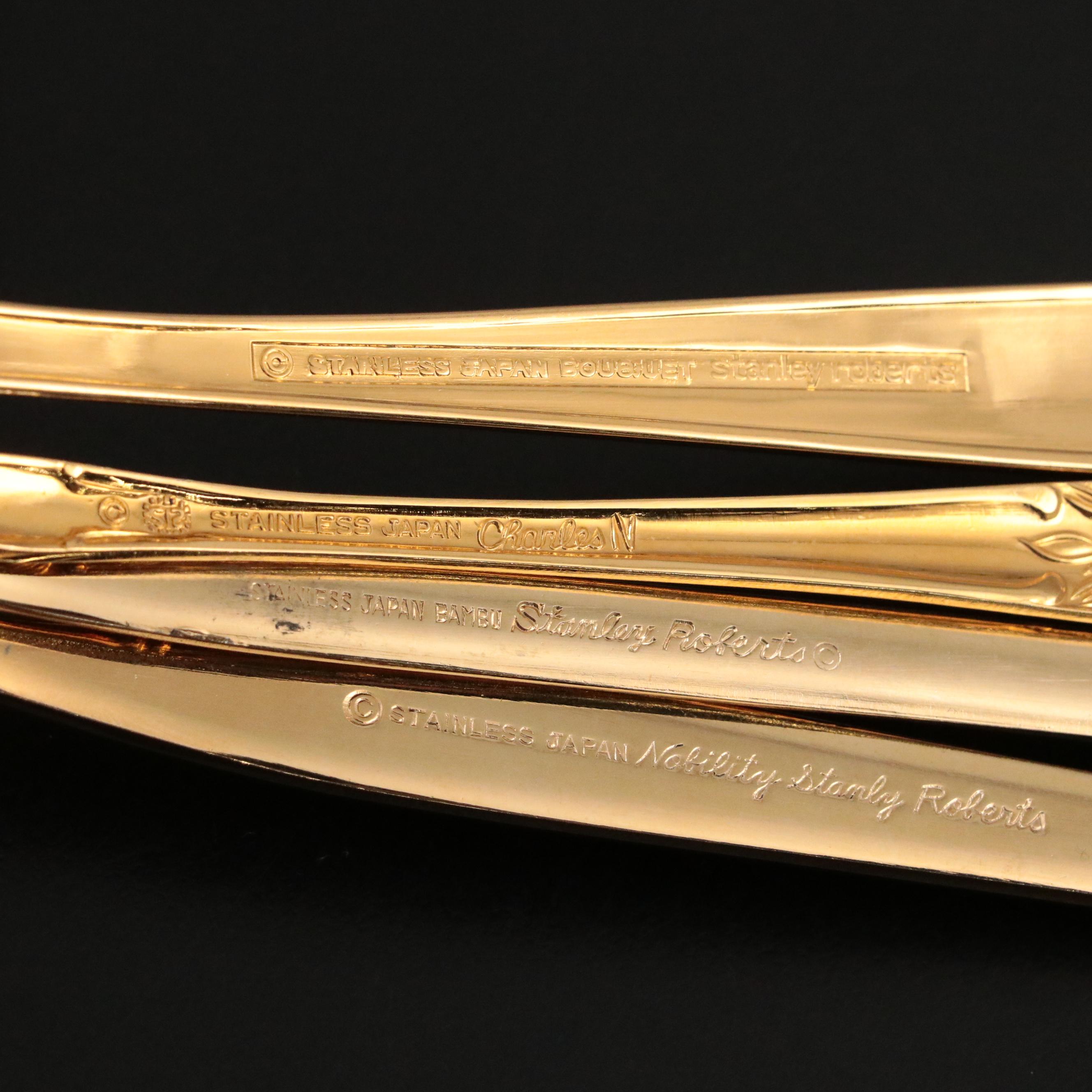 Stanley Roberts "Golden Bouquet" Stainless Steel Flatware