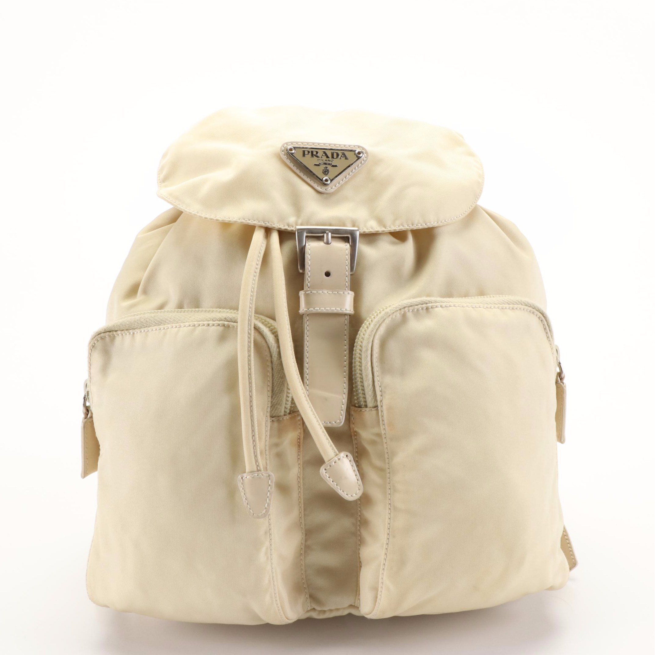 Prada Ivory Tessuto Nylon Backpack