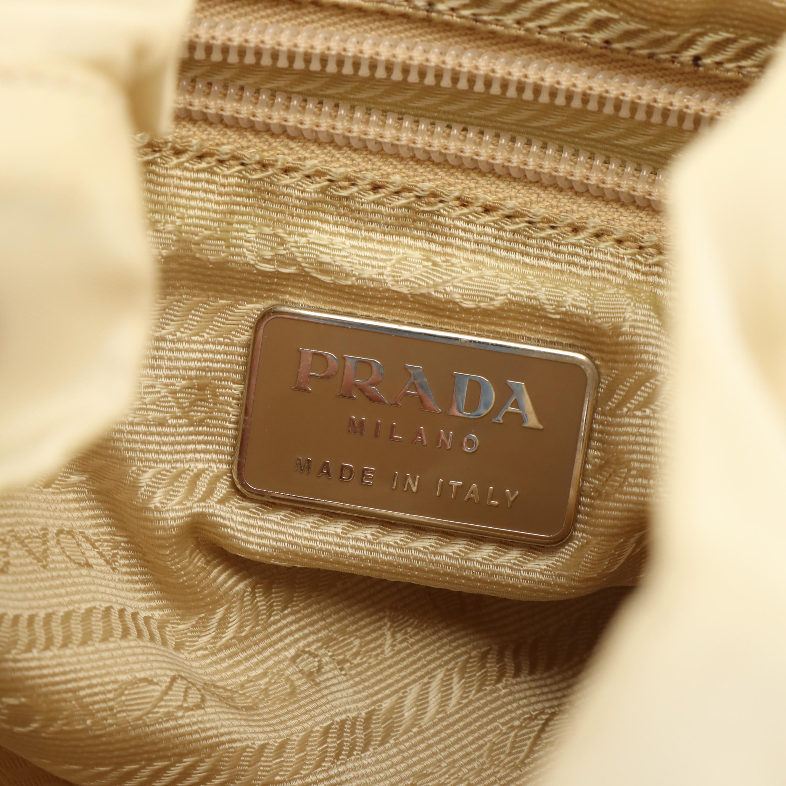 Prada Ivory Tessuto Nylon Backpack