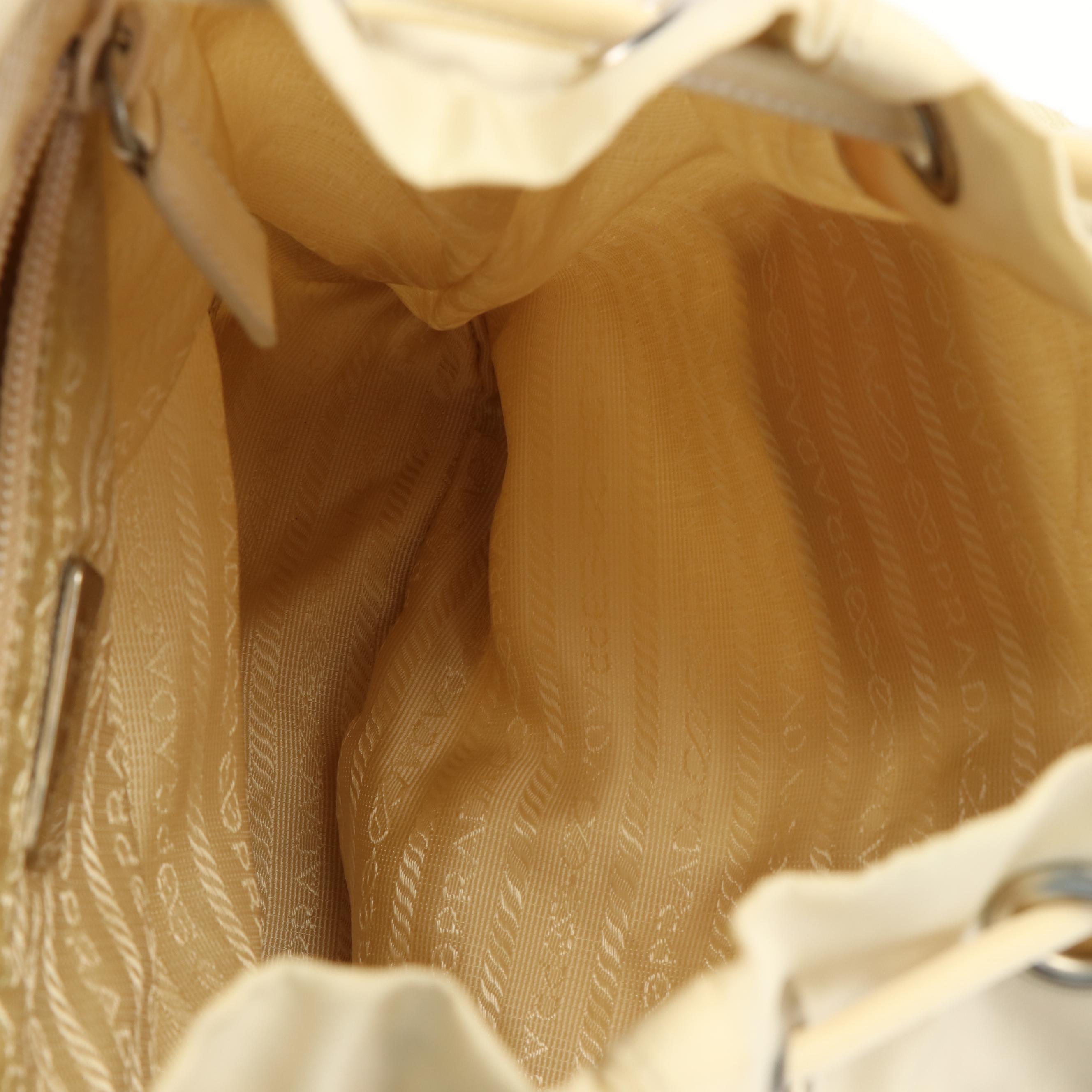 Prada Ivory Tessuto Nylon Backpack