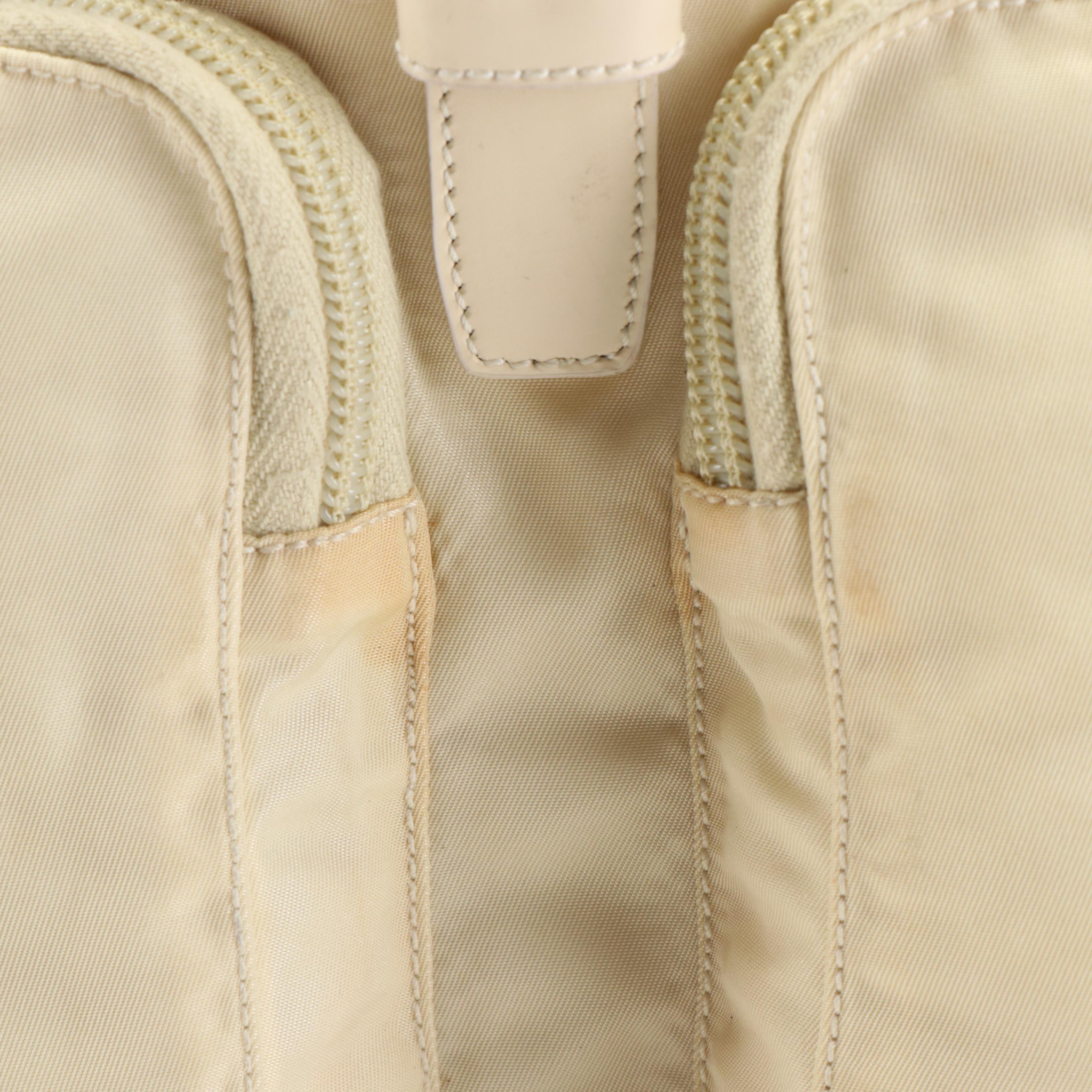 Prada Ivory Tessuto Nylon Backpack