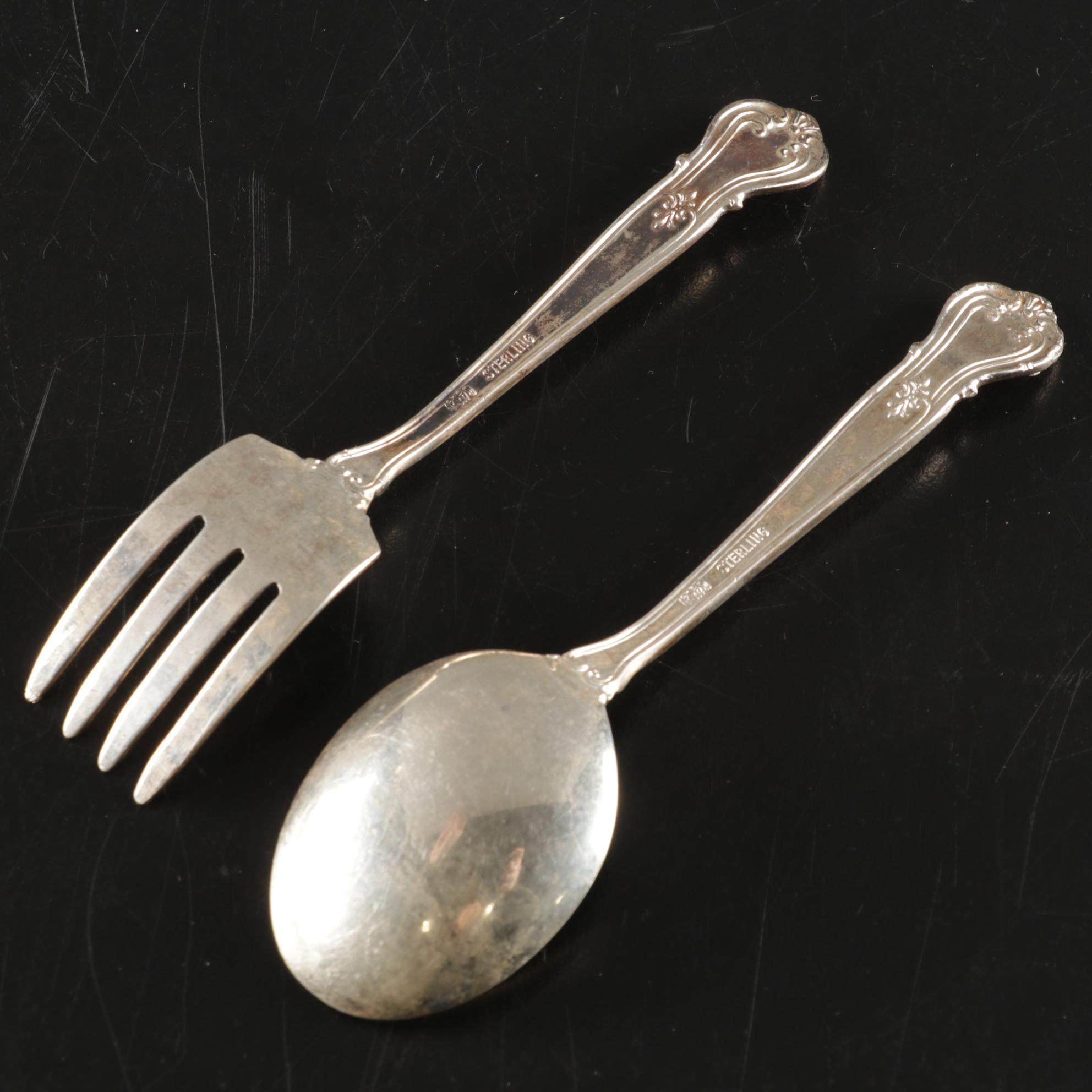 Sterling Silver Baby and Novelty Collection Featuring Baby Birth Record Rattle