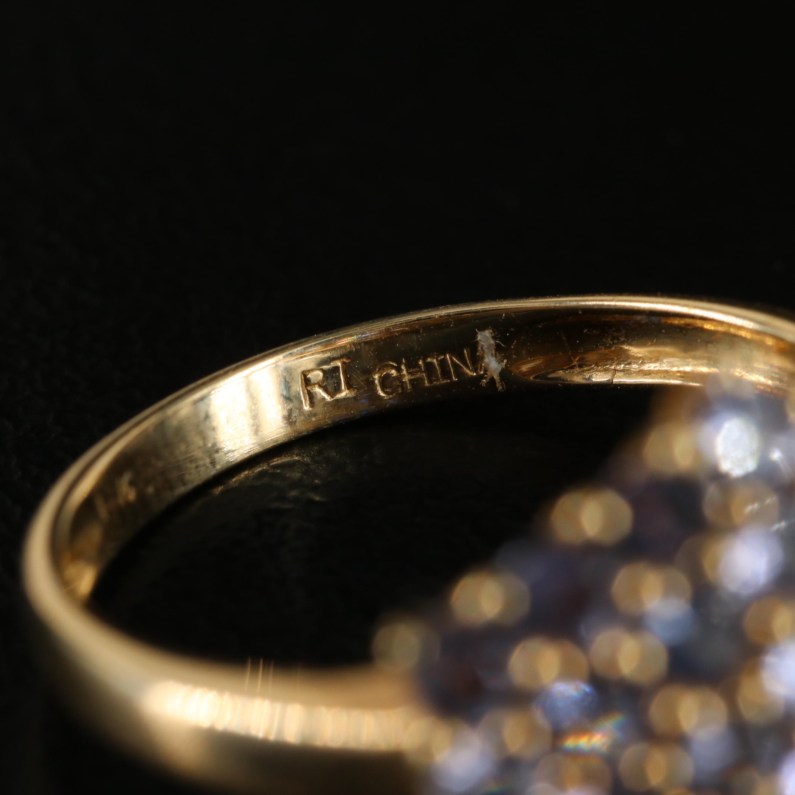 14K Tanzanite Cluster Ring