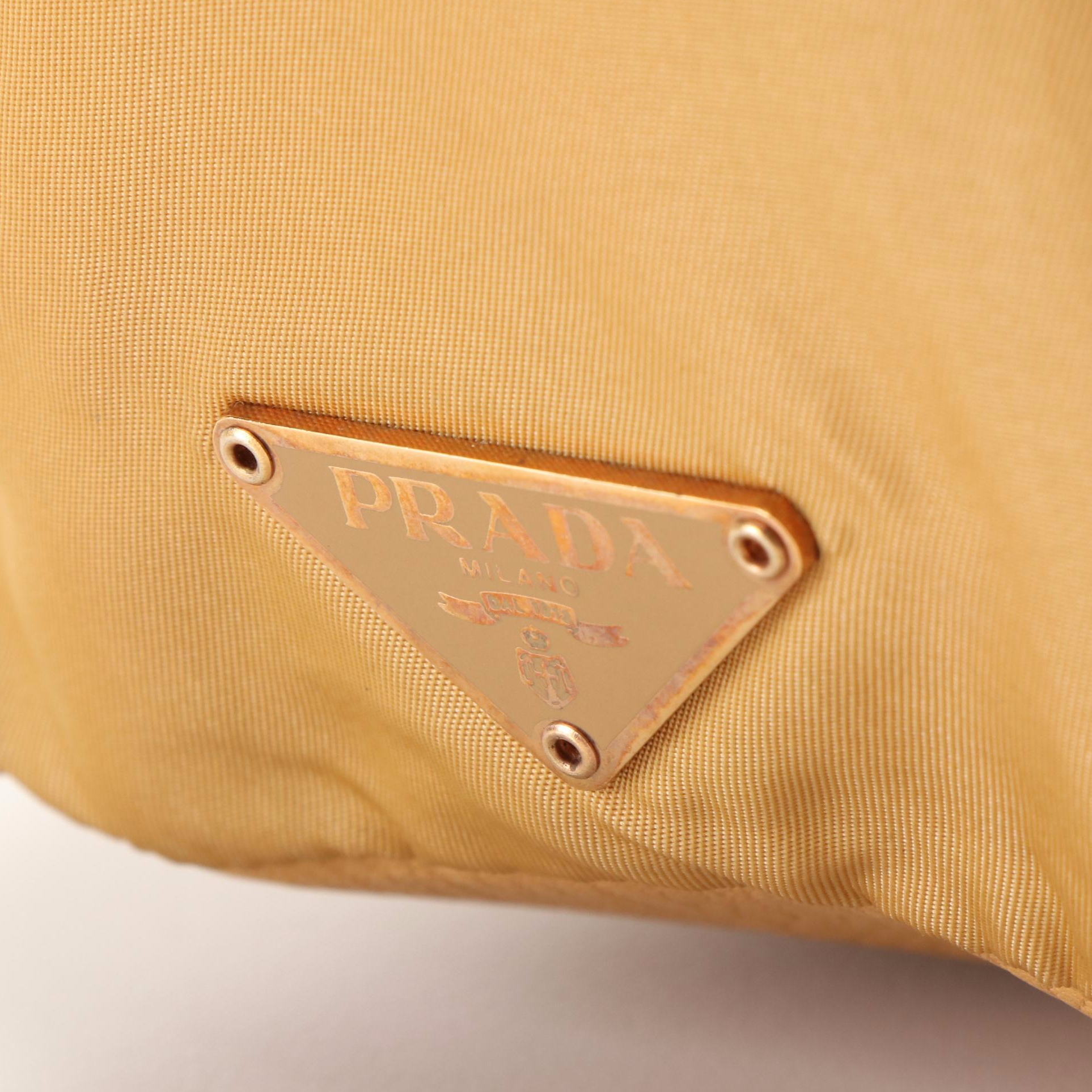 Prada Honeycomb Tessuto Nylon Drawstring Hobo Bag
