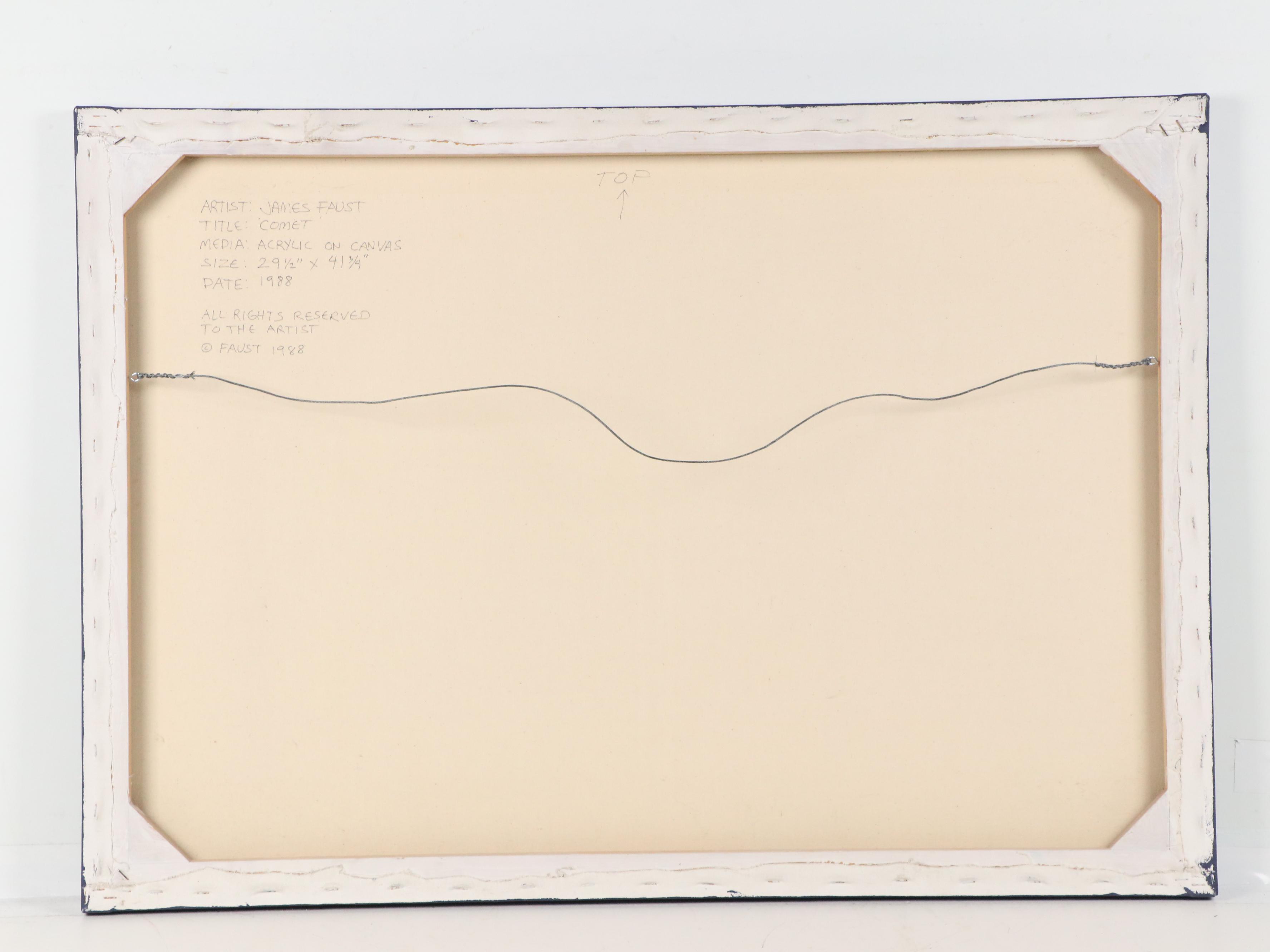 James Wille Faust Acrylic Painting "Comet," 1988