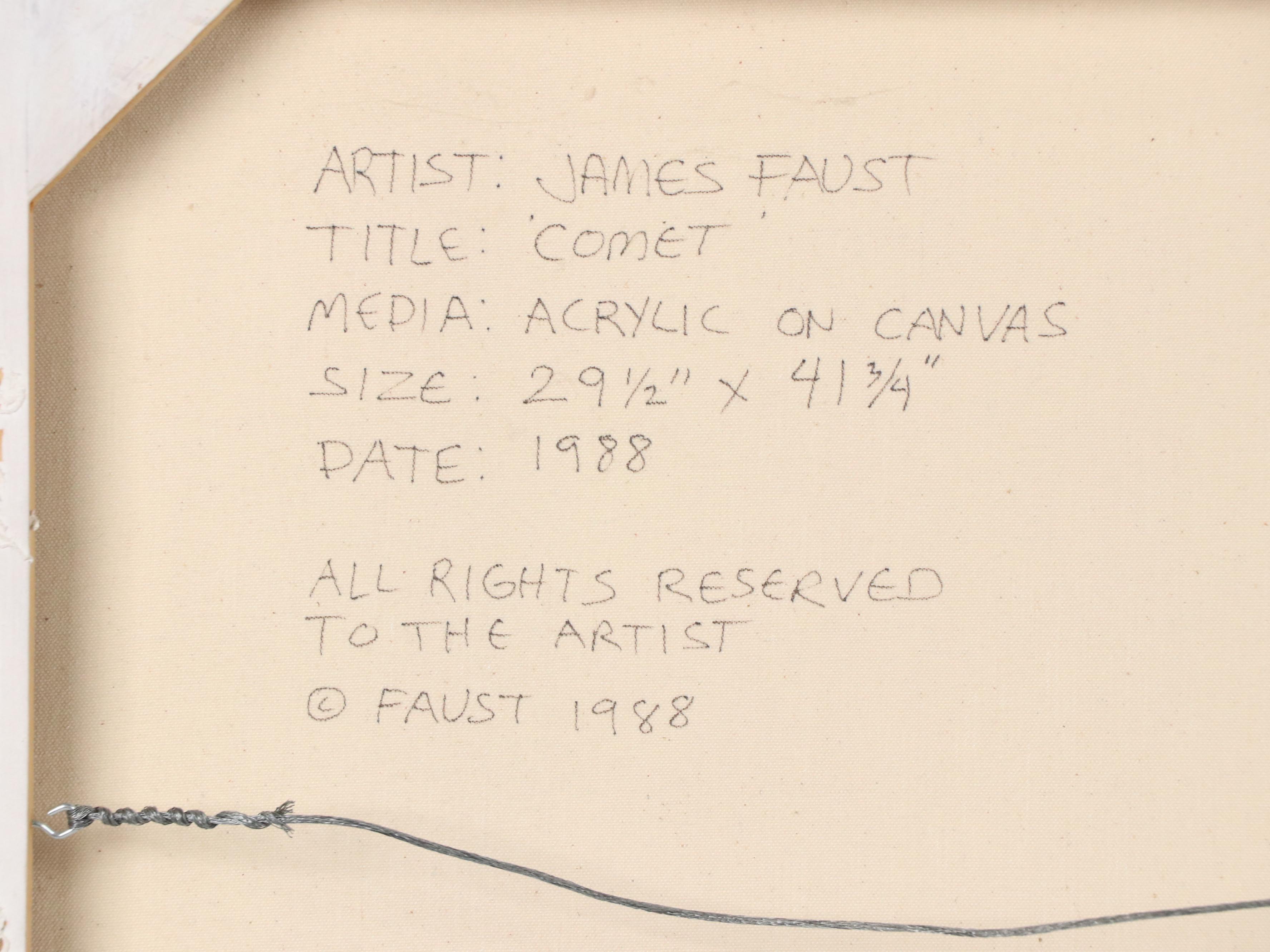 James Wille Faust Acrylic Painting "Comet," 1988