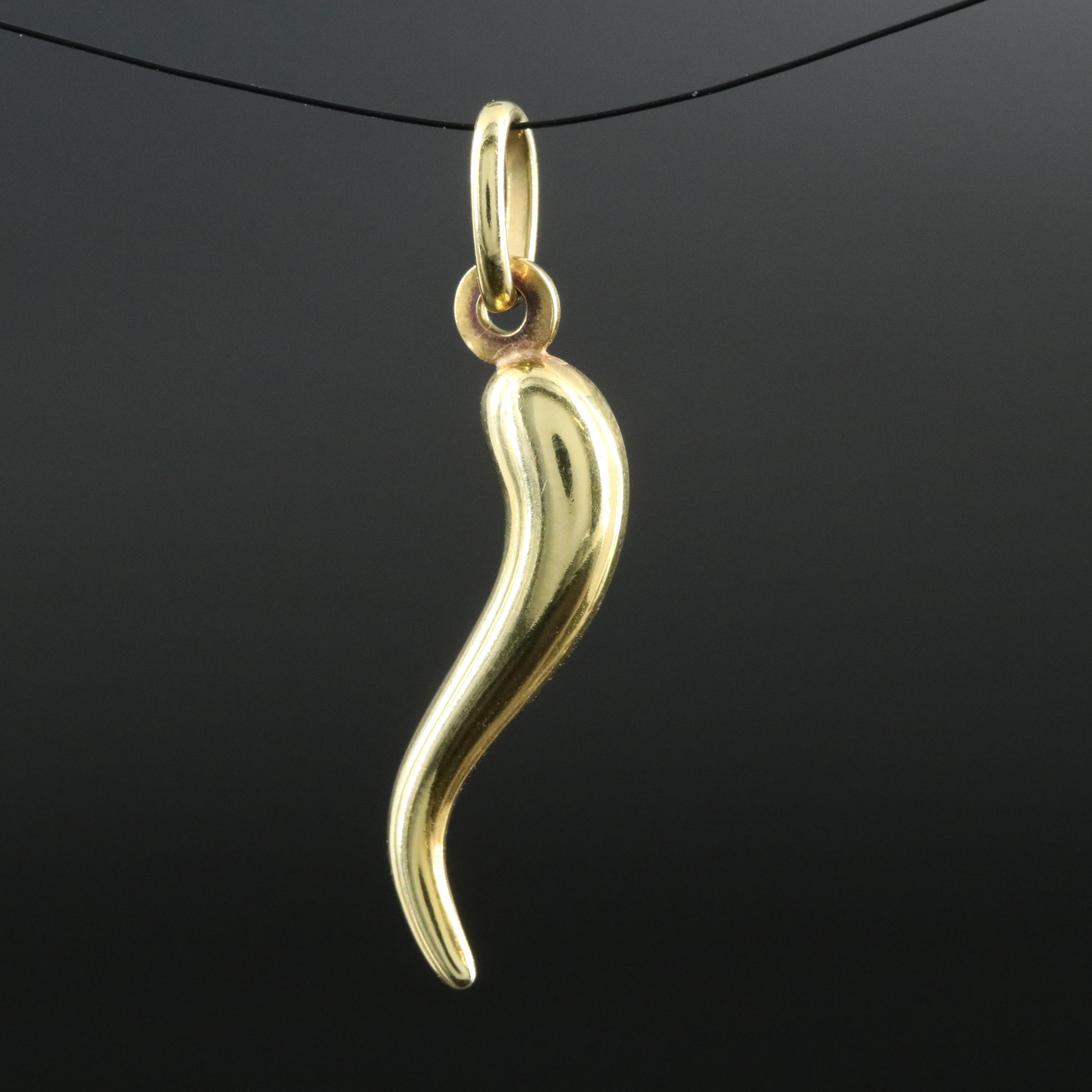 Italian 14K Cornicello Pendant