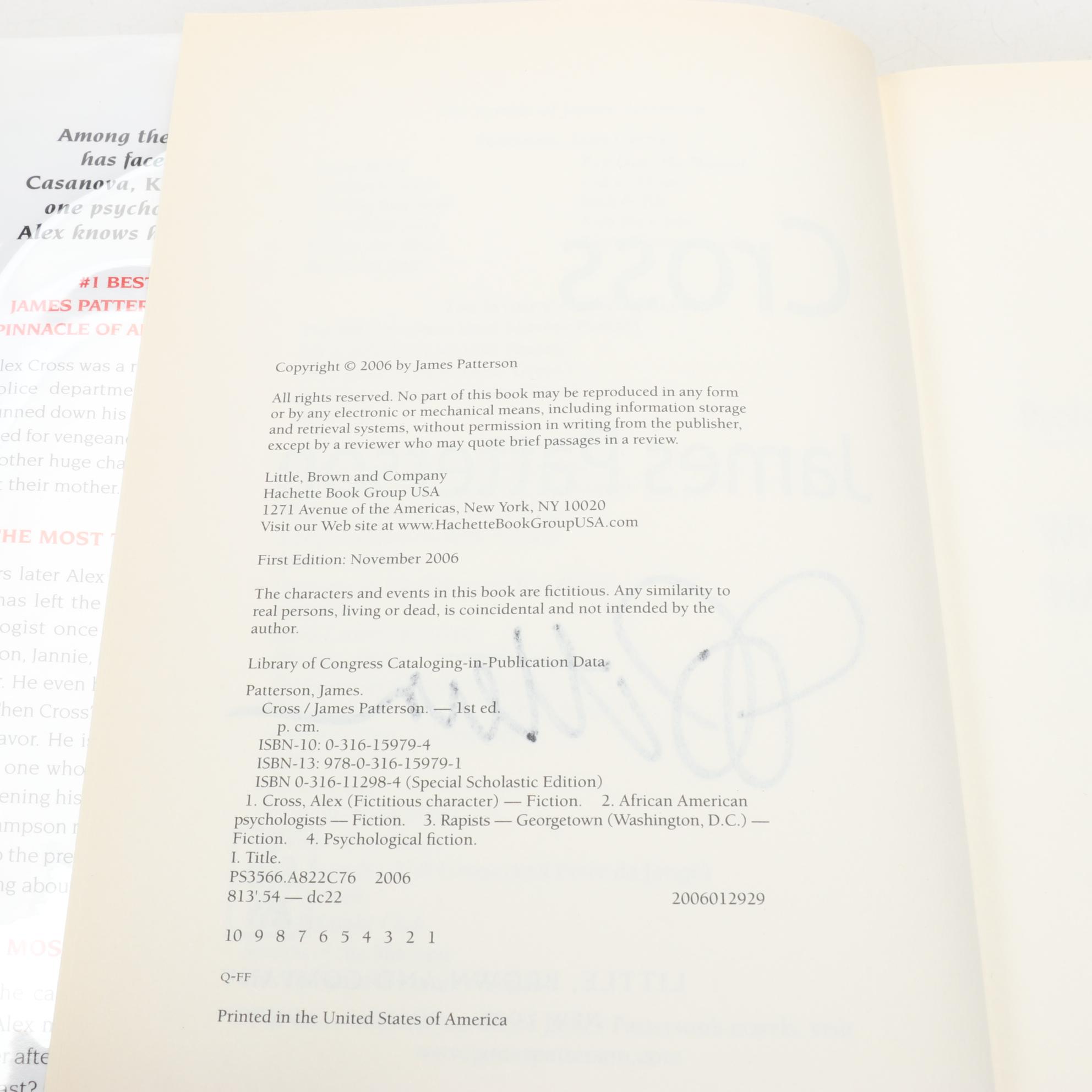 Signed First Edition Books Including James Patterson and Walter Mosley