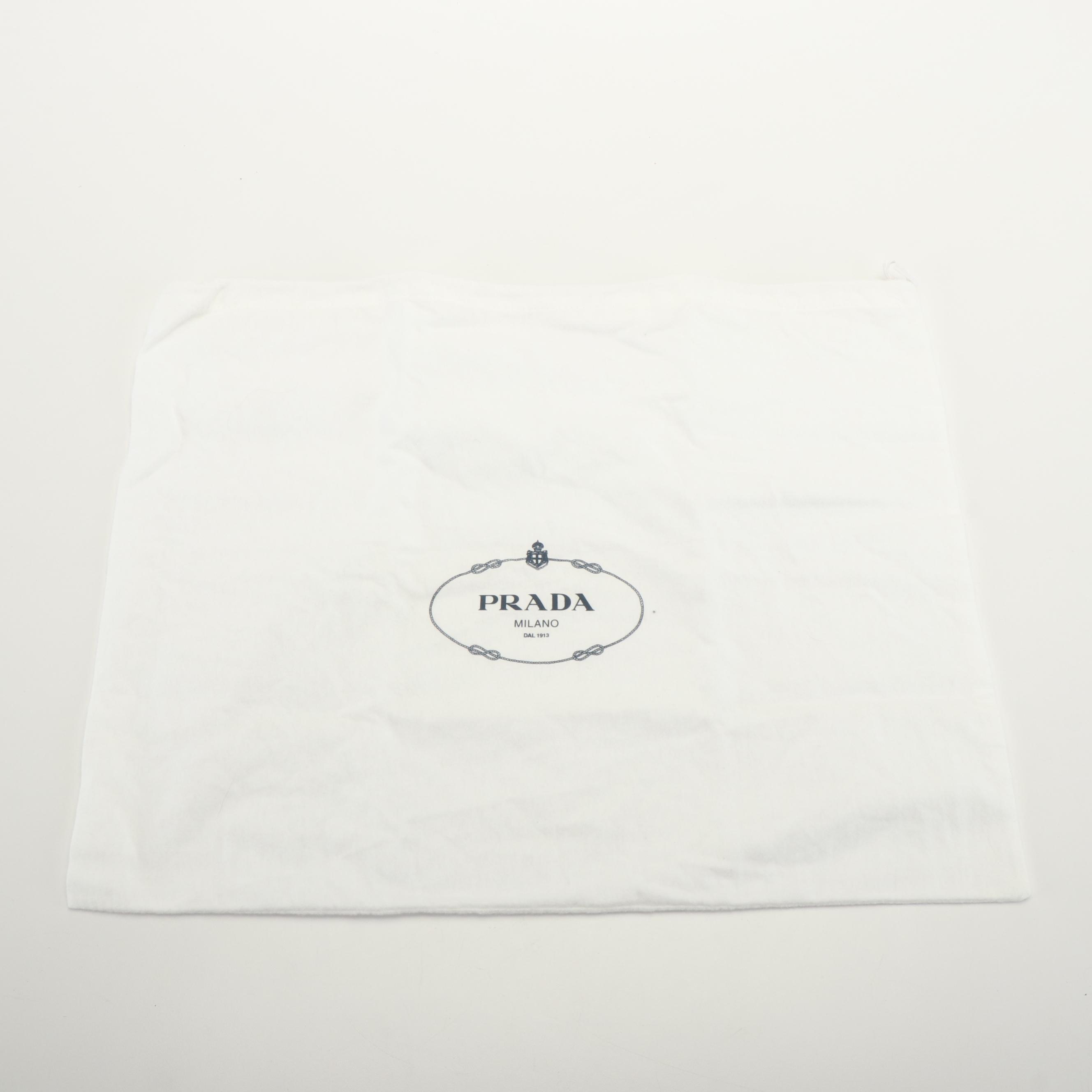 Prada Grey Denim Canapa Tote Bag