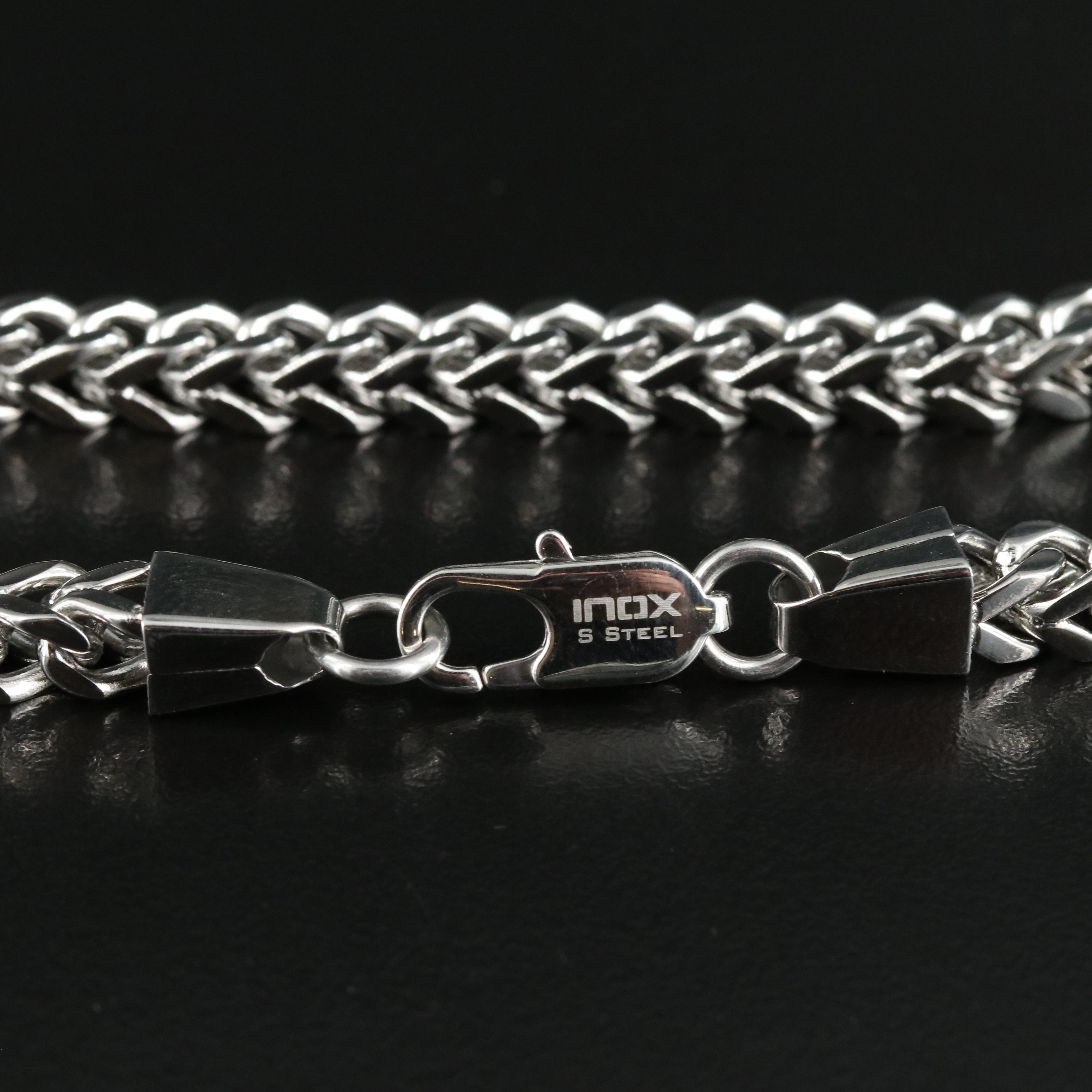Stainless Steel Square Curb Chain Necklace