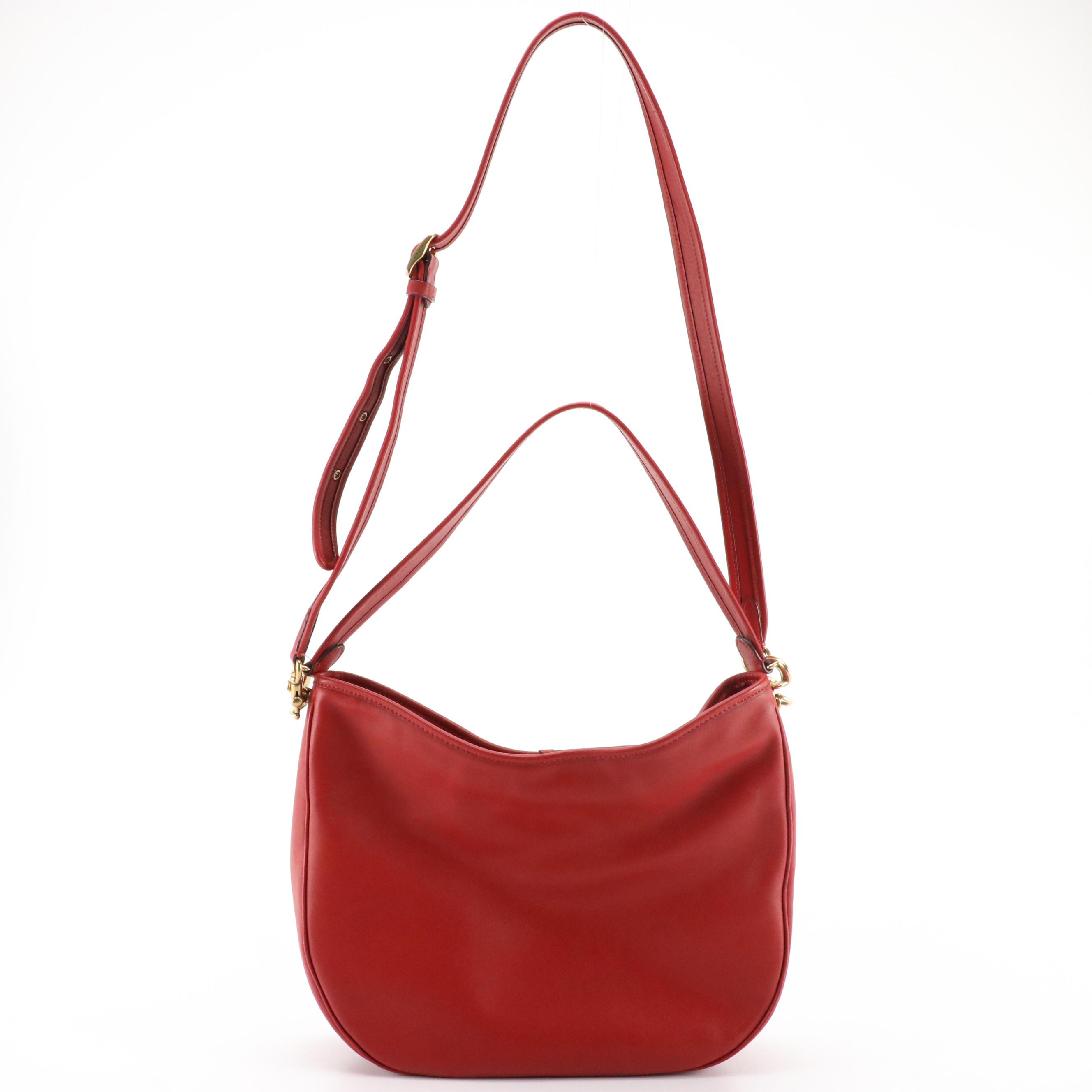 Coach Red Leather Tabby Hobo Shoulder Bag