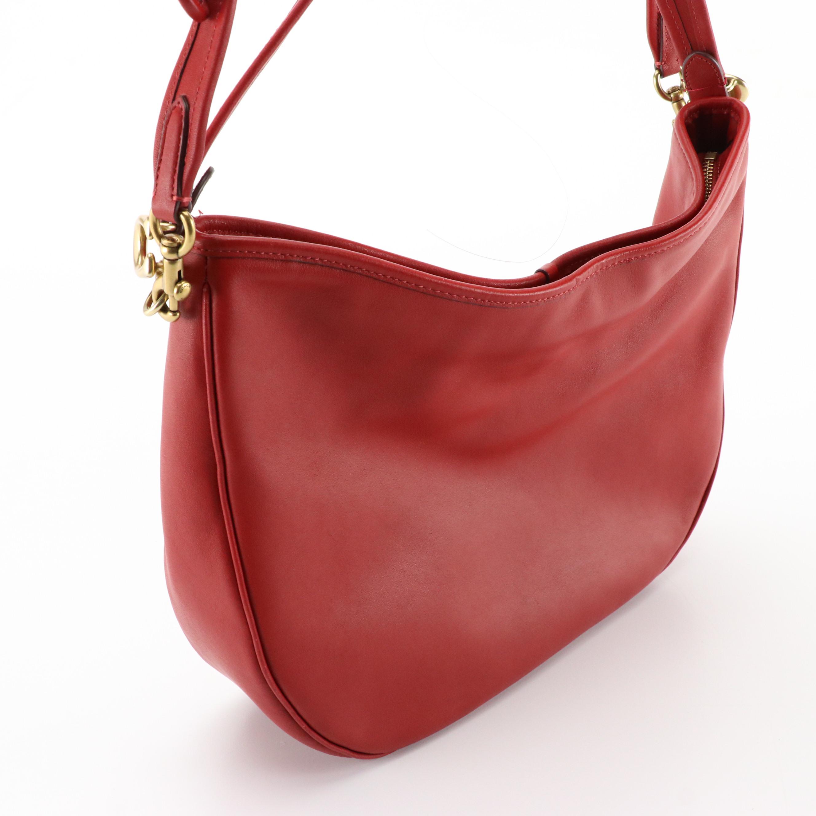 Coach Red Leather Tabby Hobo Shoulder Bag