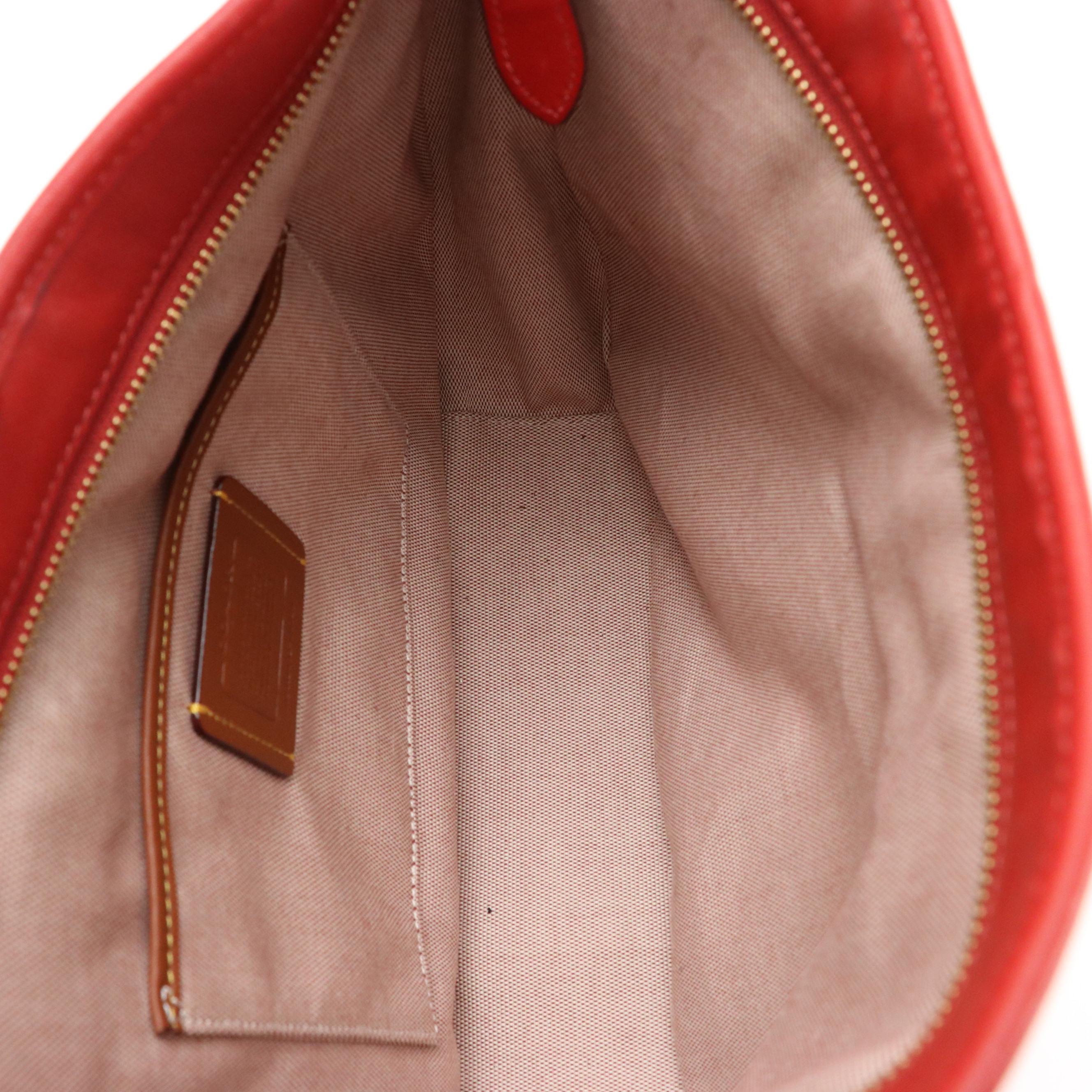 Coach Red Leather Tabby Hobo Shoulder Bag