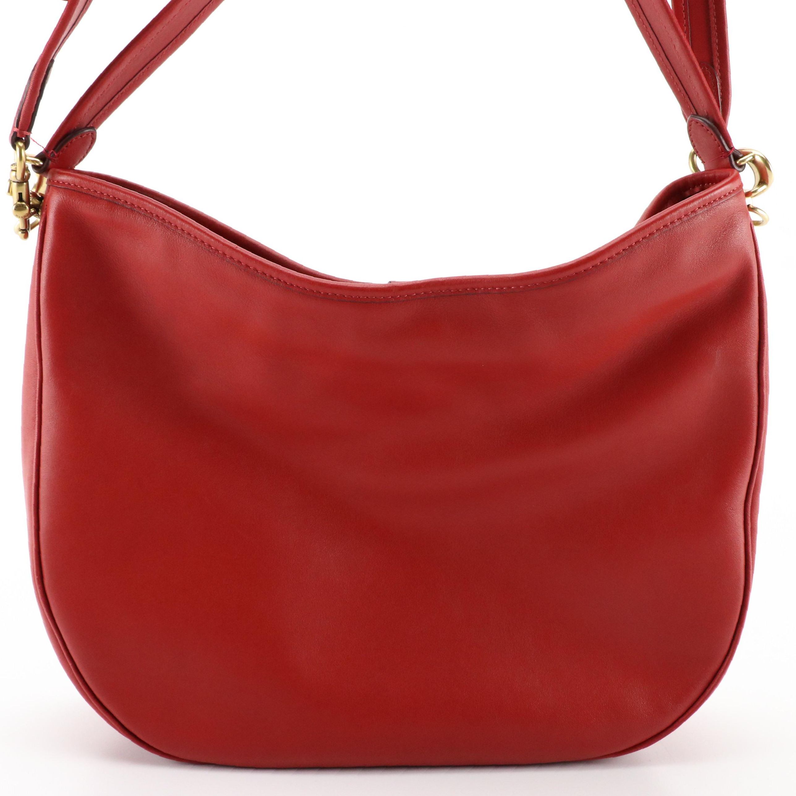 Coach Red Leather Tabby Hobo Shoulder Bag