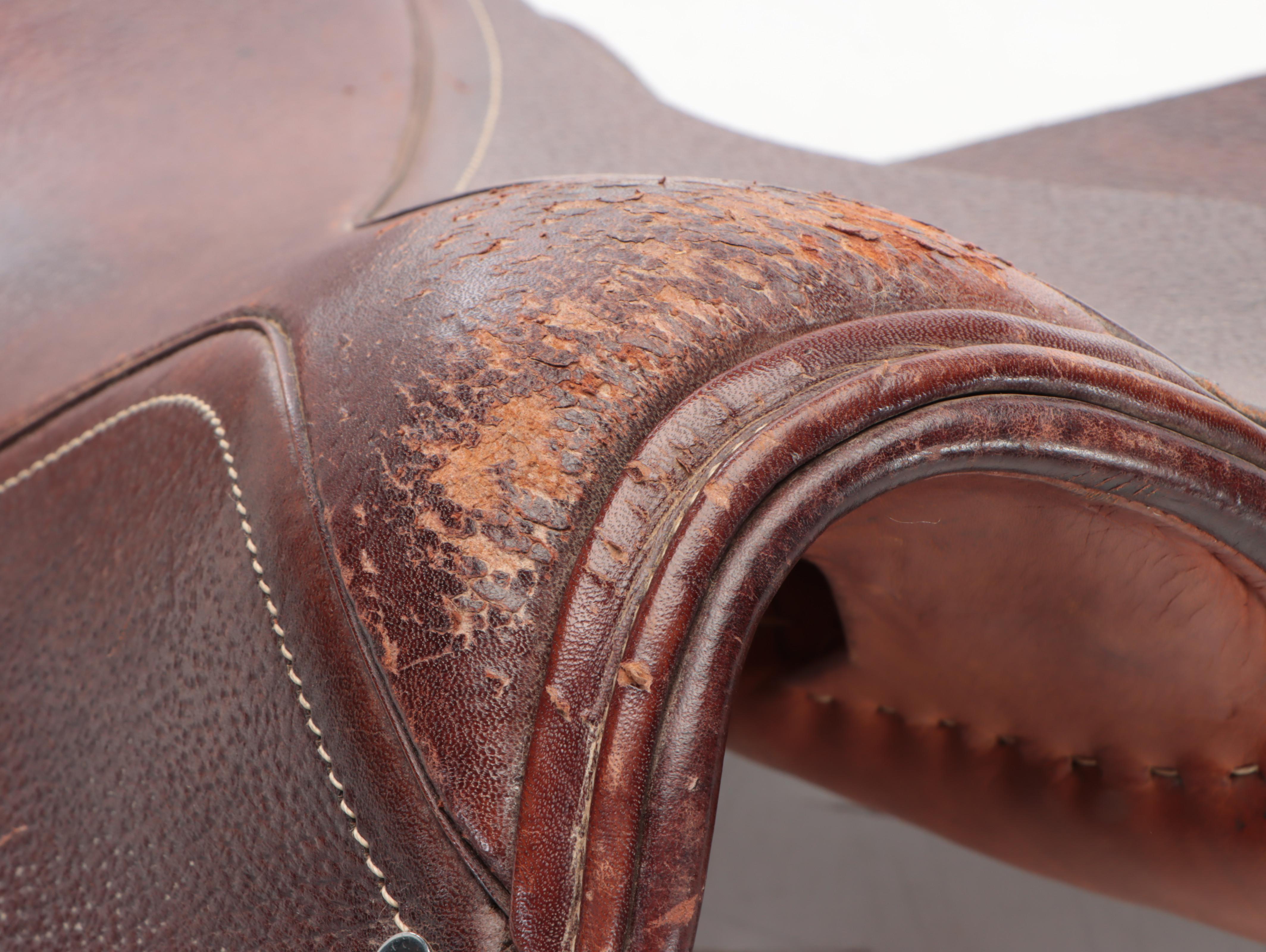 Brown Leather English 16" Jumping Saddle