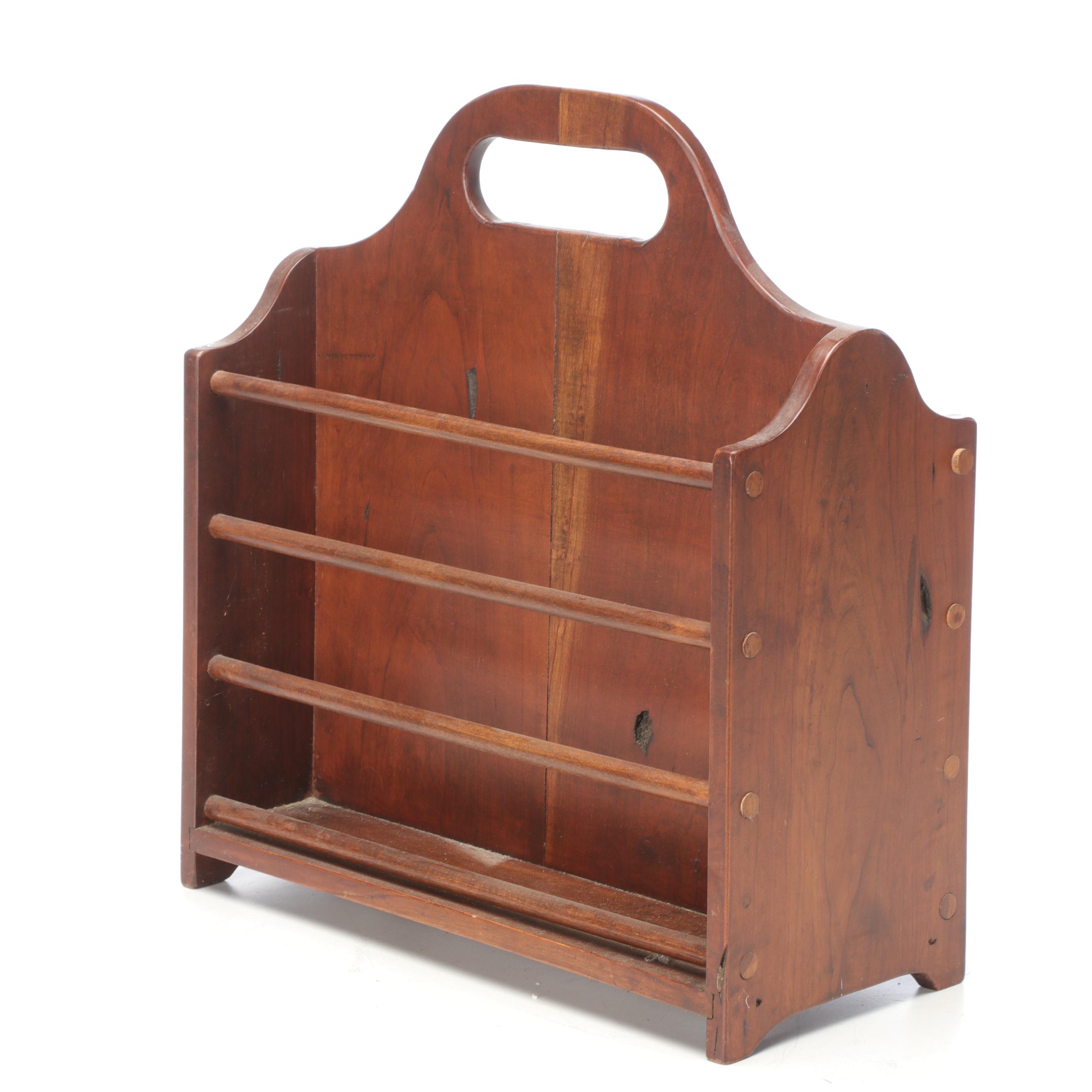 Rustic Style Wood and Wrought Iron Shelf with Other Home Décor