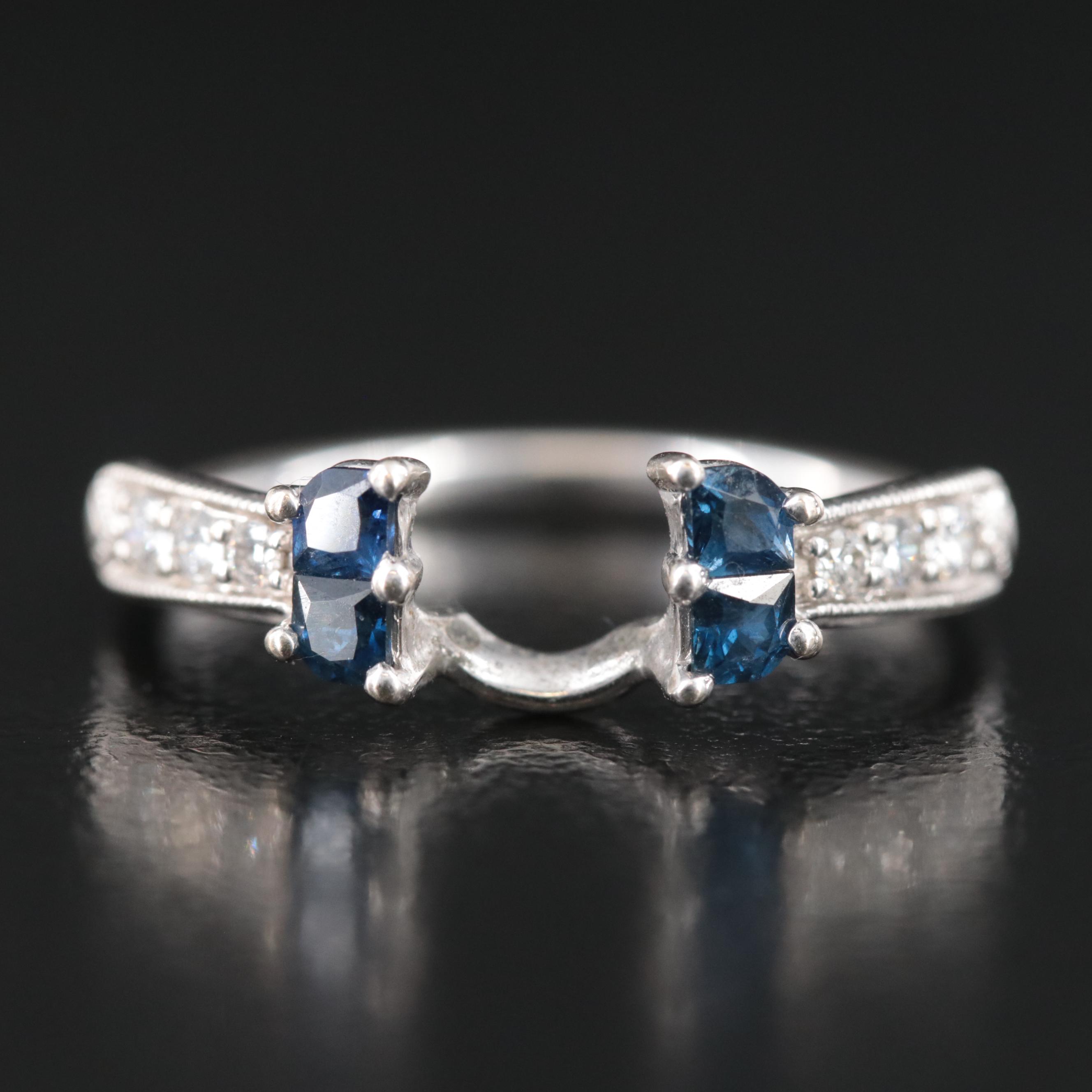 14K Sapphire and Diamond Ring Enhancer