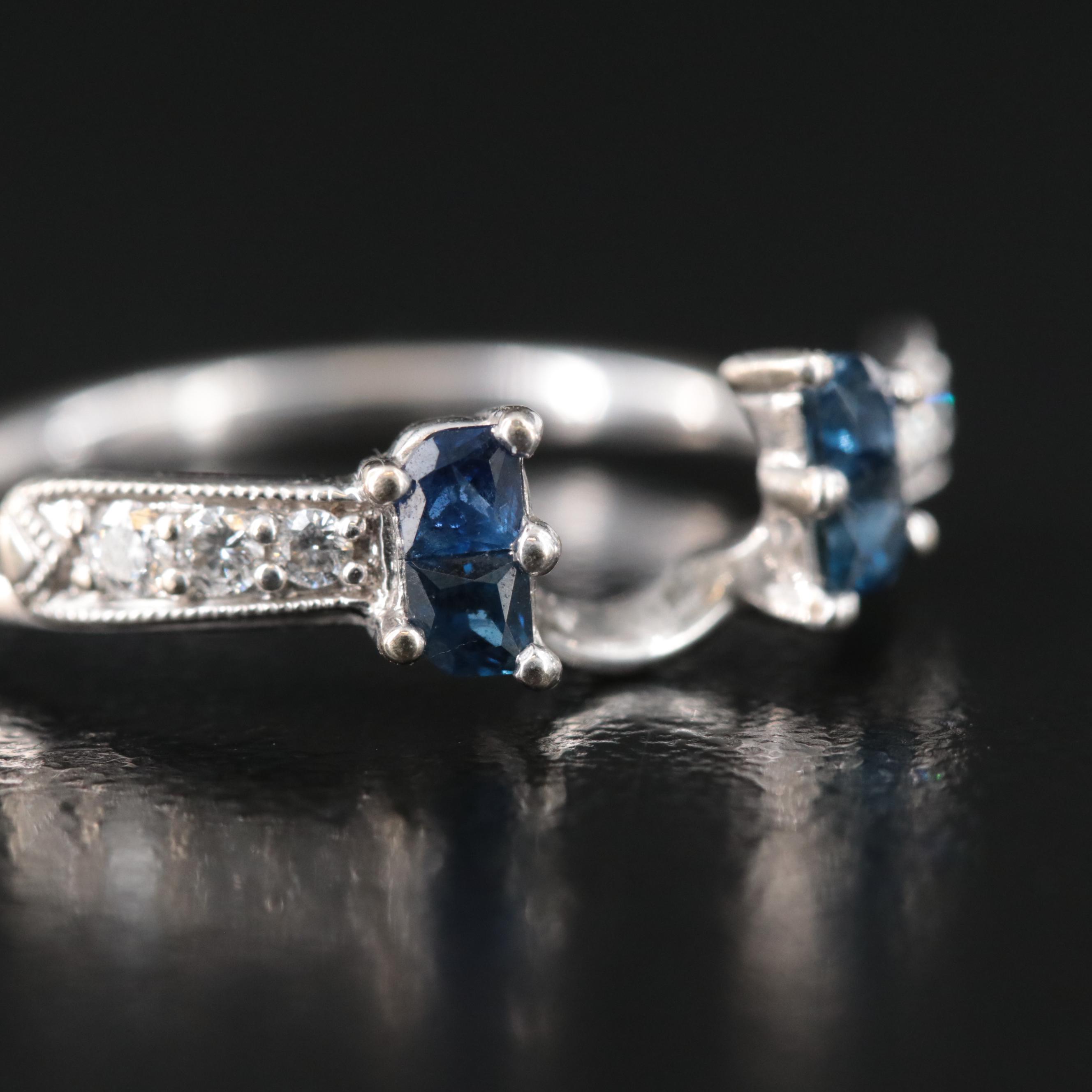 14K Sapphire and Diamond Ring Enhancer