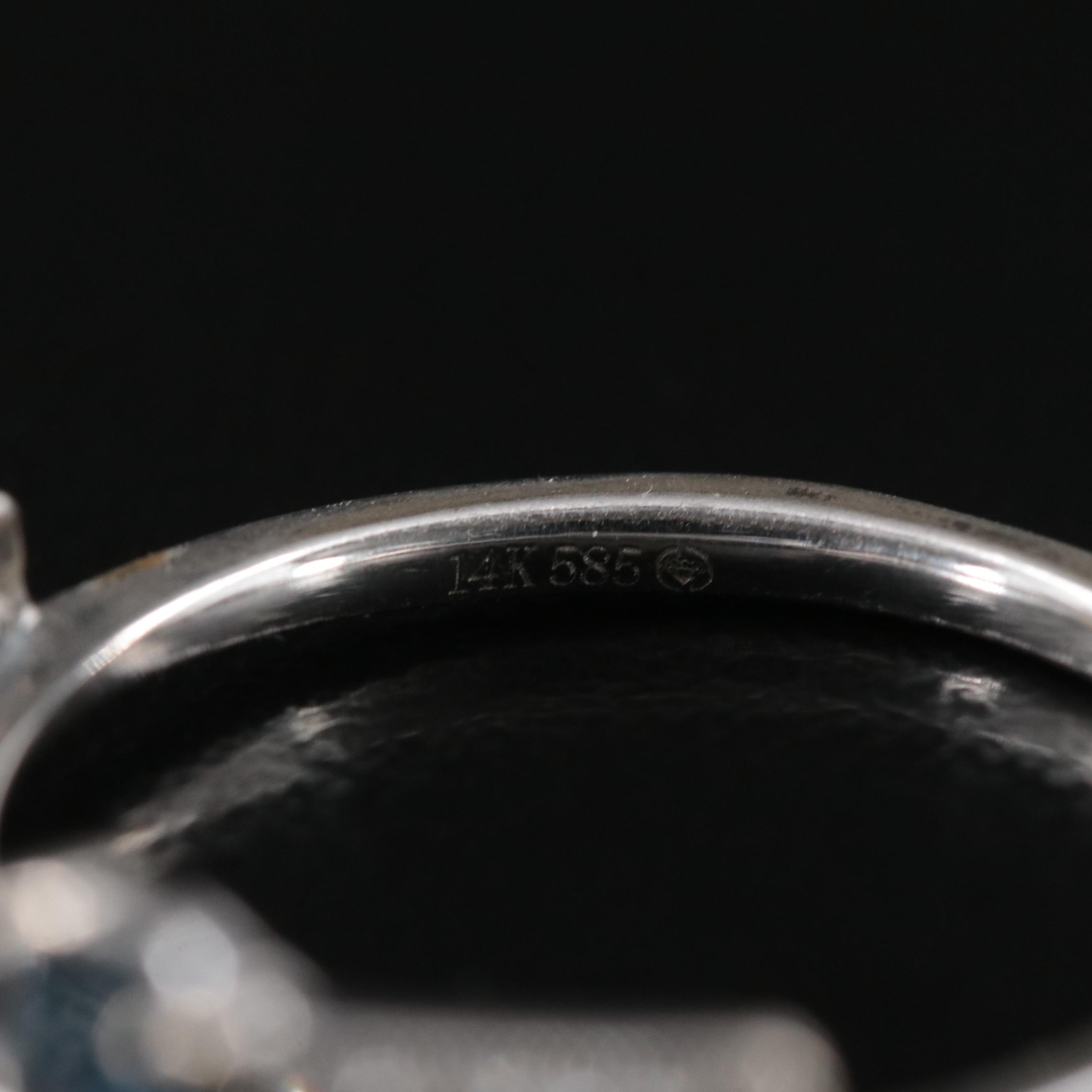 14K Sapphire and Diamond Ring Enhancer