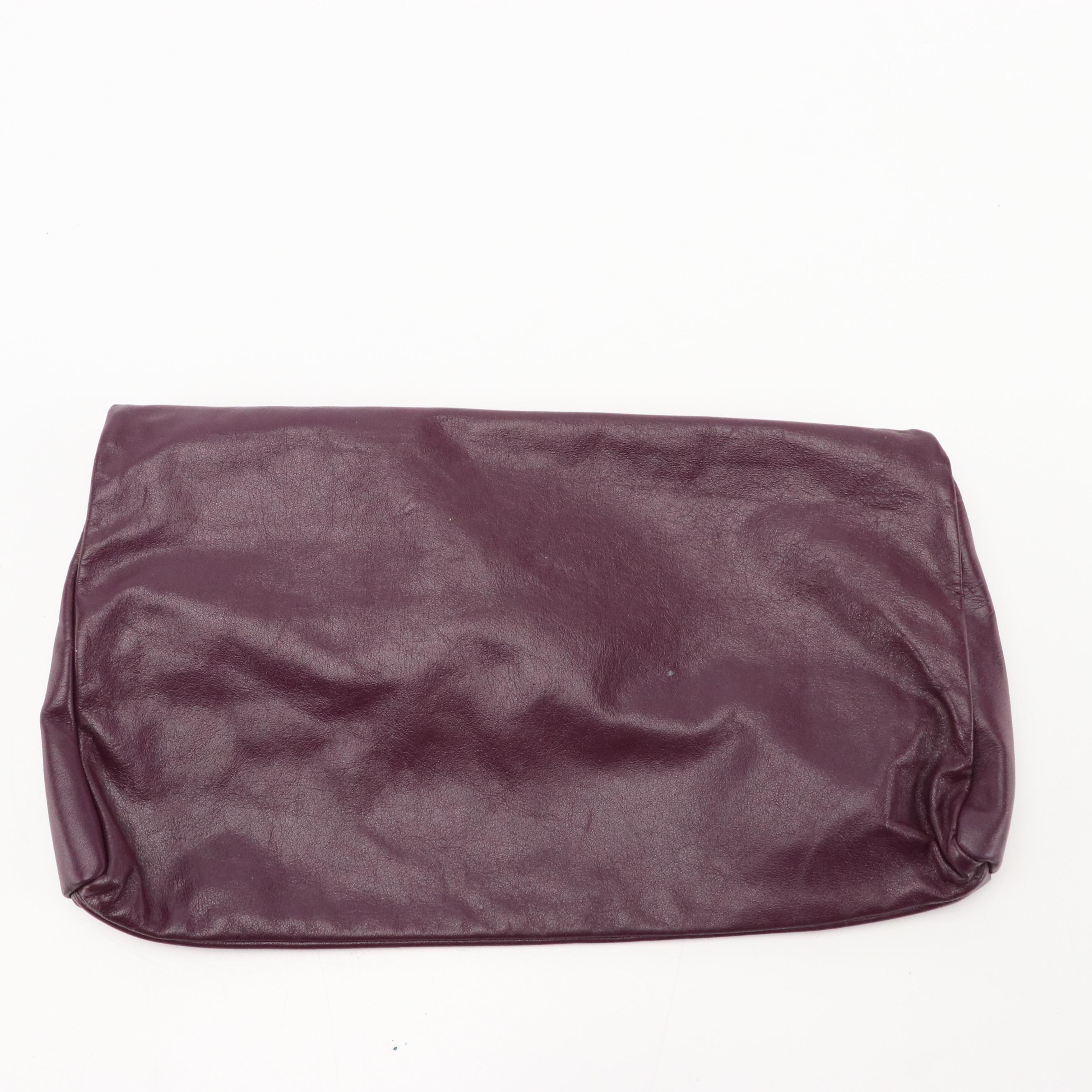 Dover Alto Estilo Flap Bag, Other Gold Leather Shoulder Bag & Purple Zip Pouch