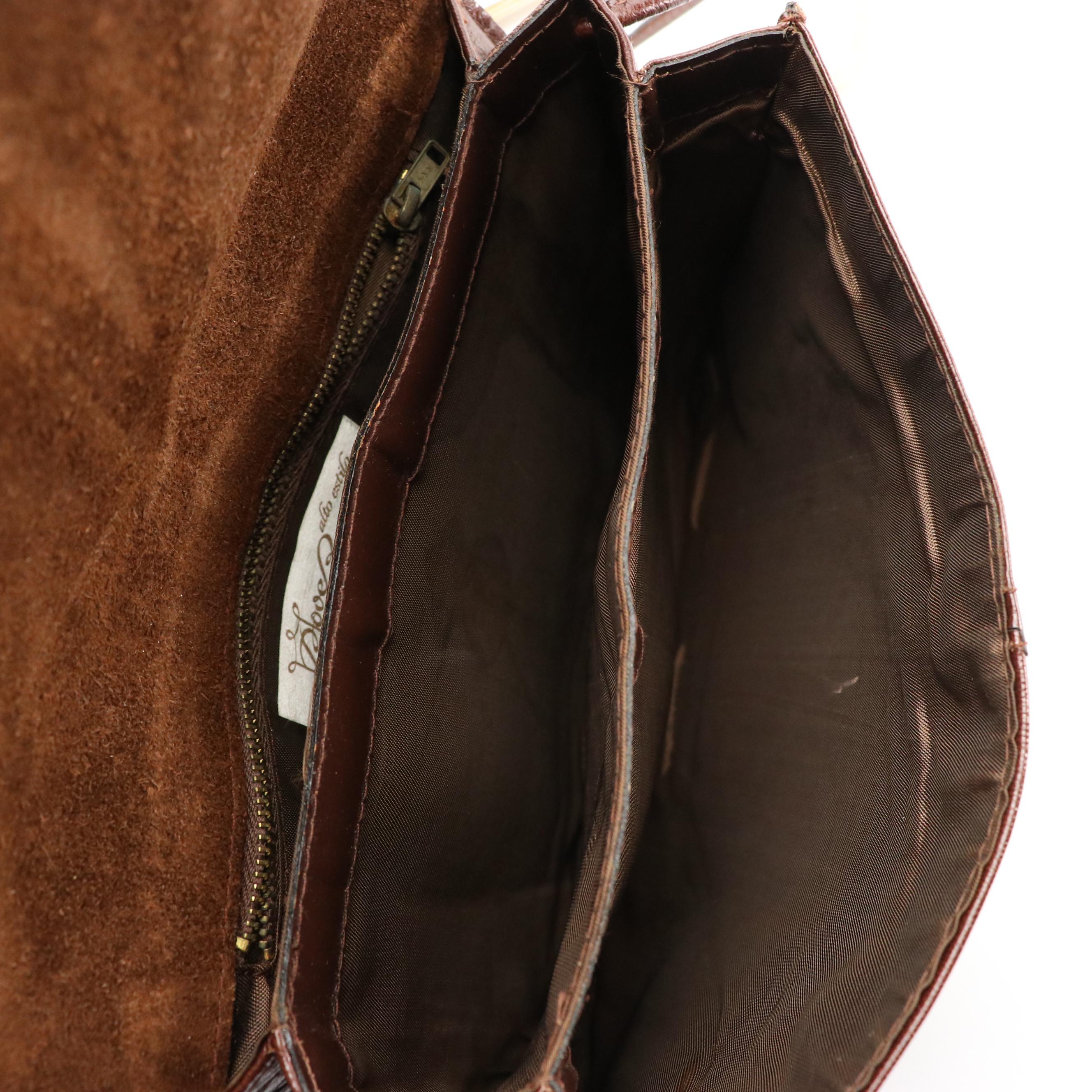 Dover Alto Estilo Flap Bag, Other Gold Leather Shoulder Bag & Purple Zip Pouch