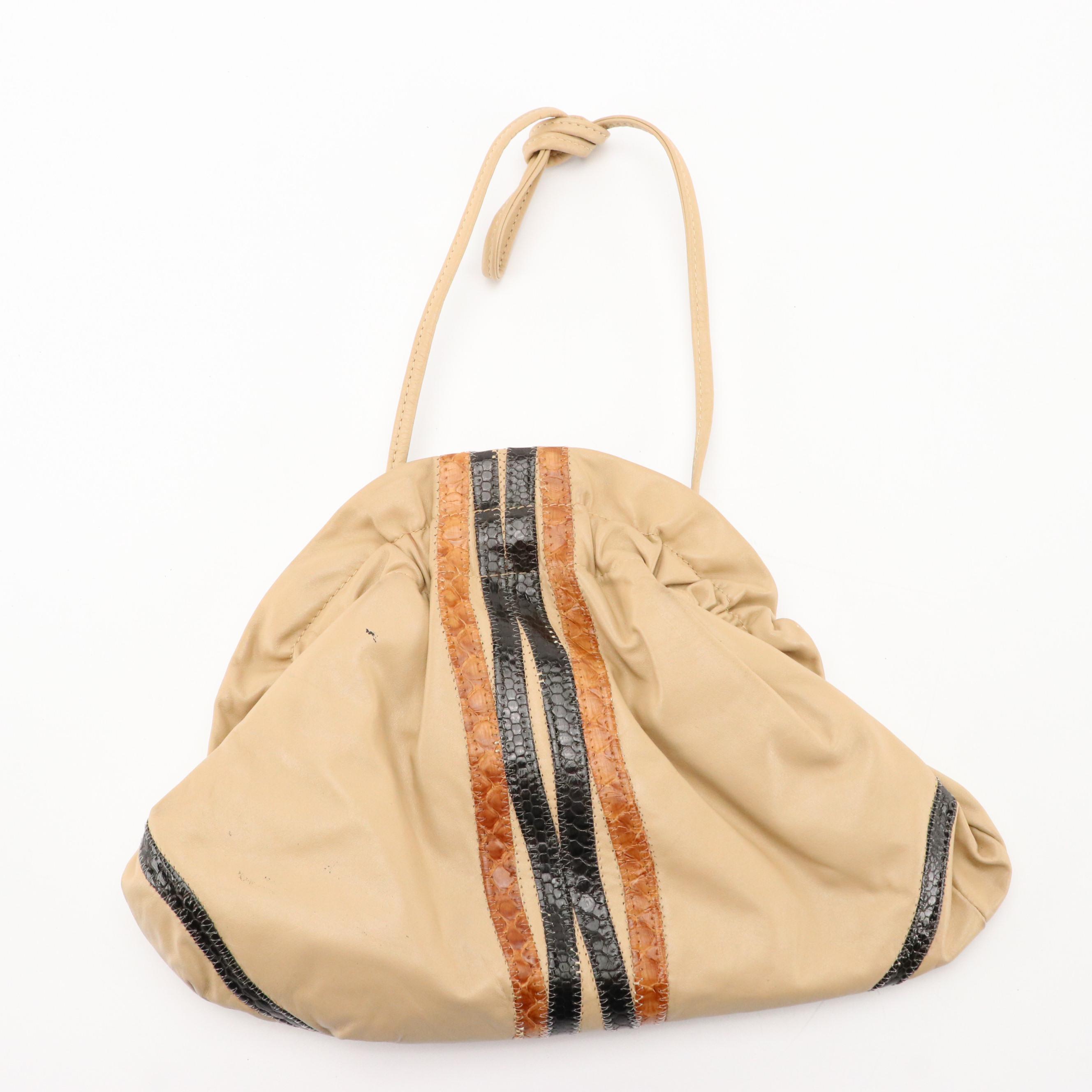 The Bay Boutique White Leather Shell Crossbody Maxi Clutch, Other Frame Bag