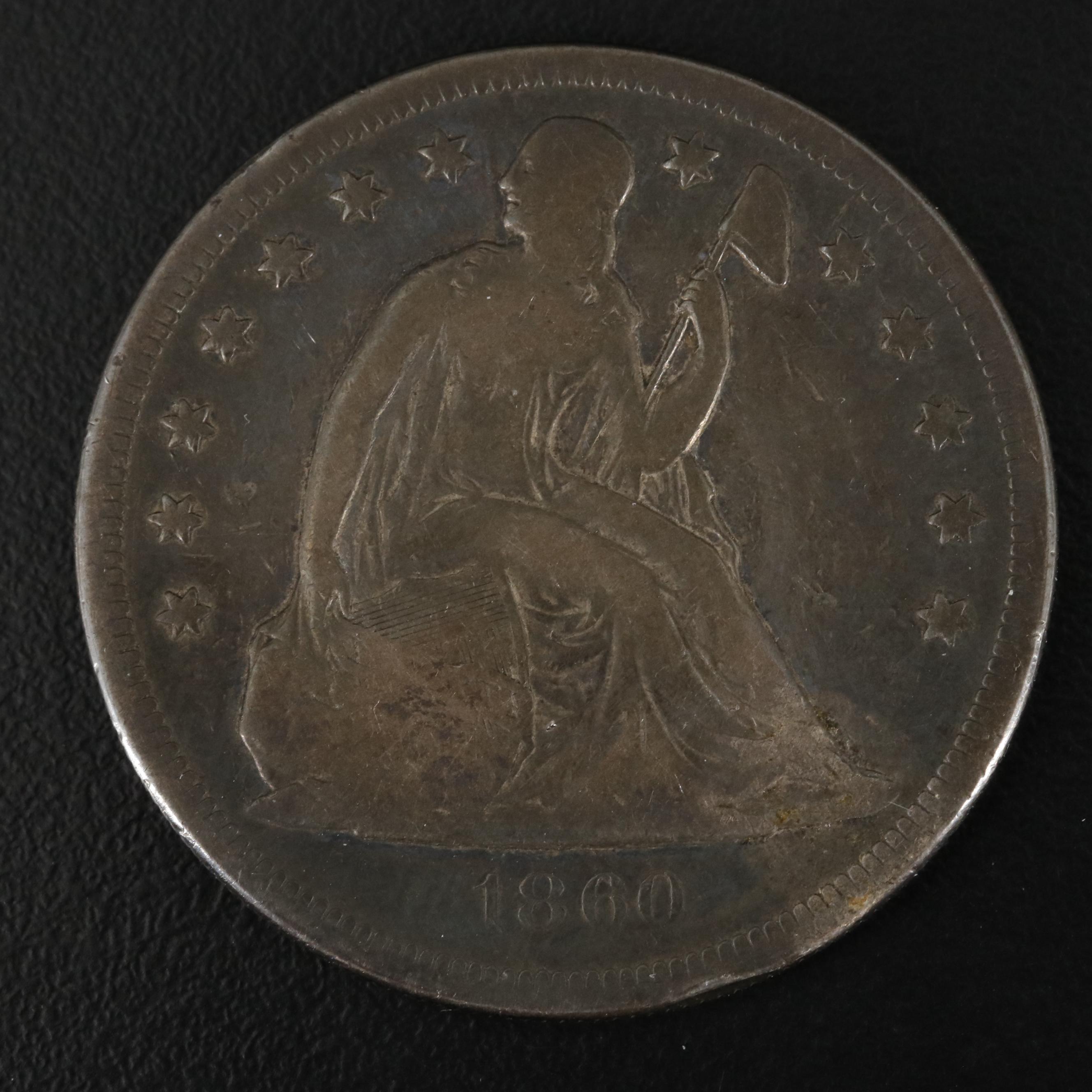 1860-O Seated Liberty Silver Dollar