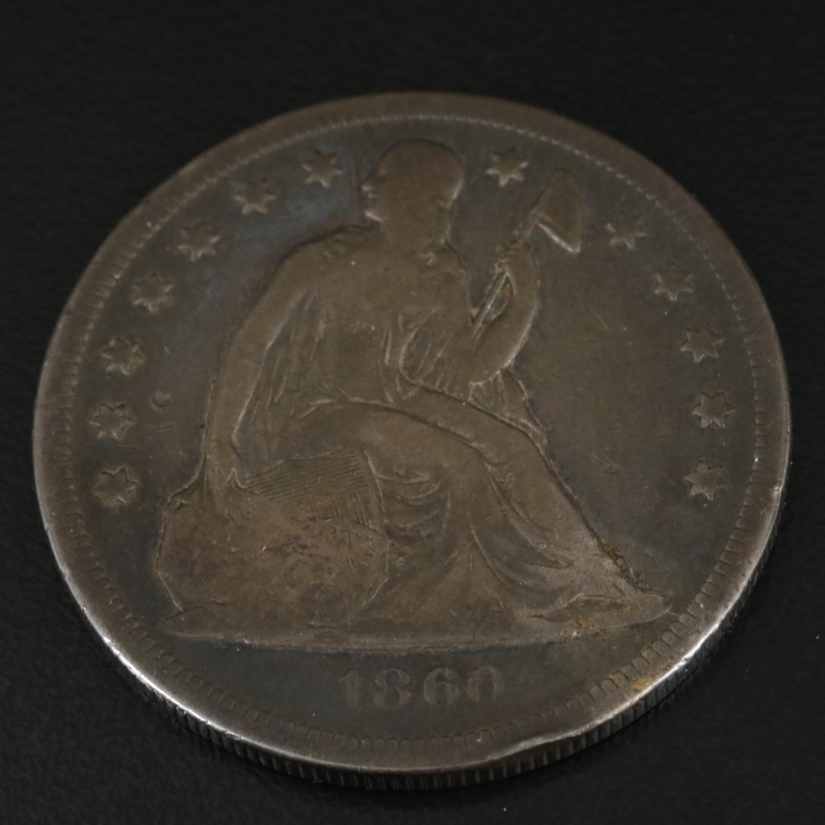 1860-O Seated Liberty Silver Dollar