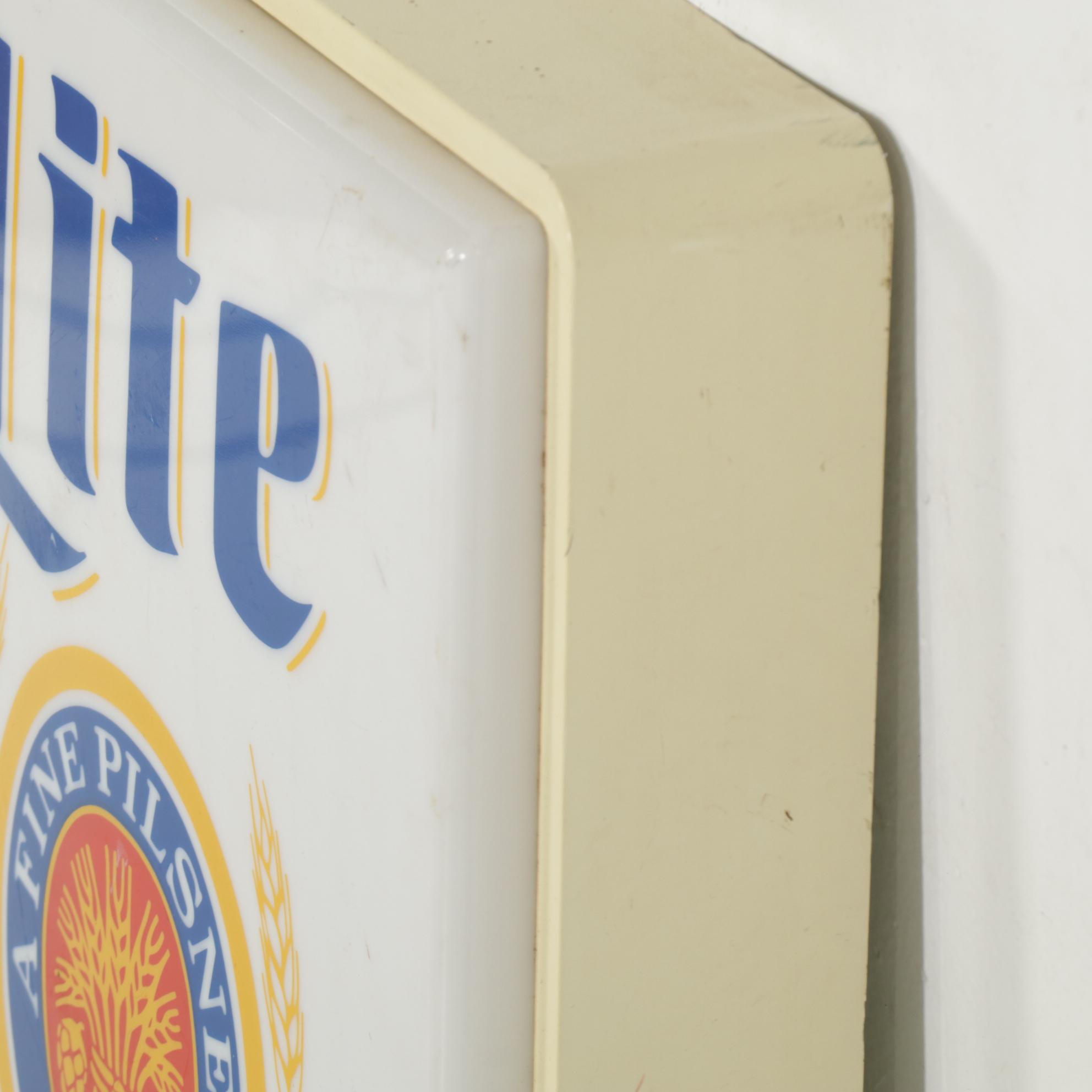 Miller Lite Illuminated Beer Signs