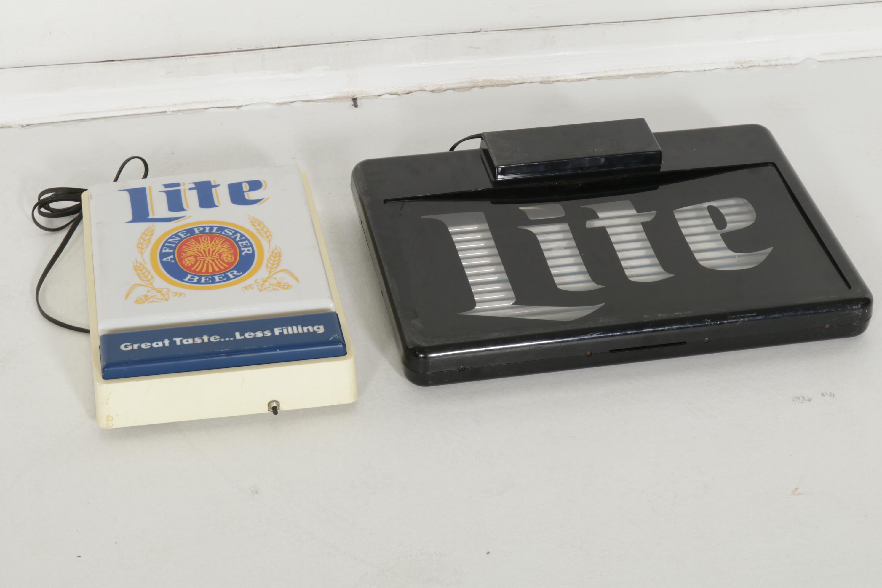 Miller Lite Illuminated Beer Signs