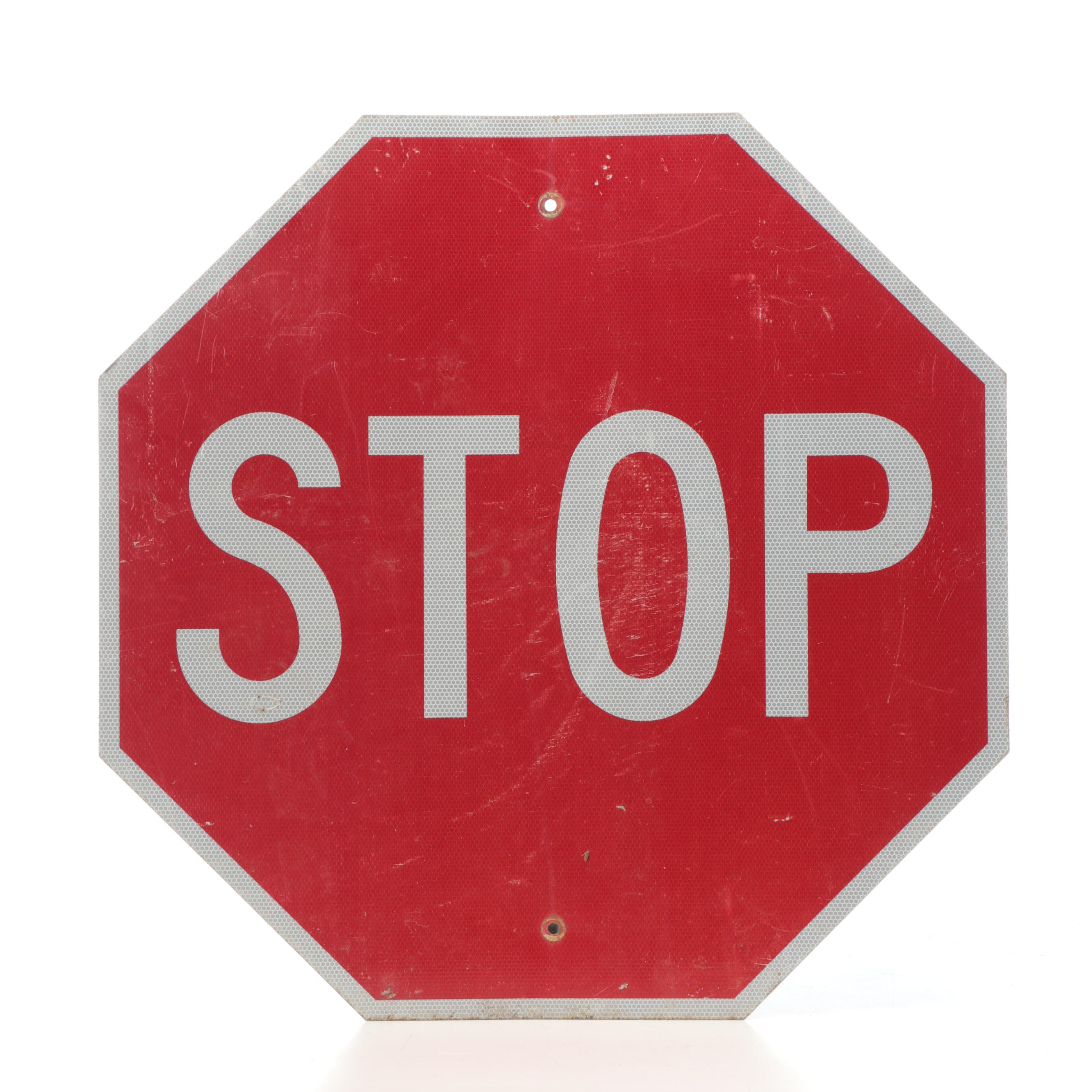 Indiana Department of Transportation Stop Sign with Do Not Block Driveway Sign