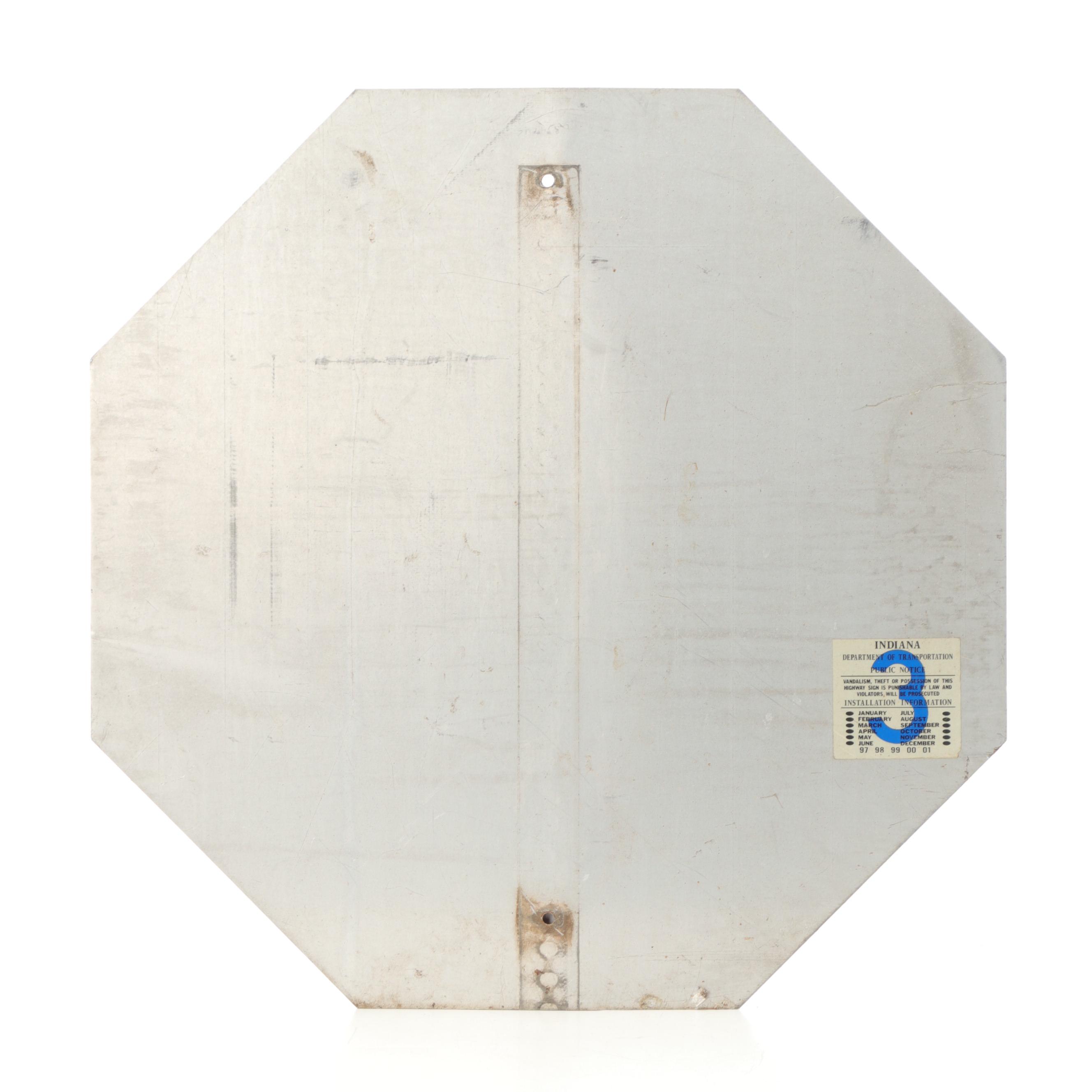 Indiana Department of Transportation Stop Sign with Do Not Block Driveway Sign