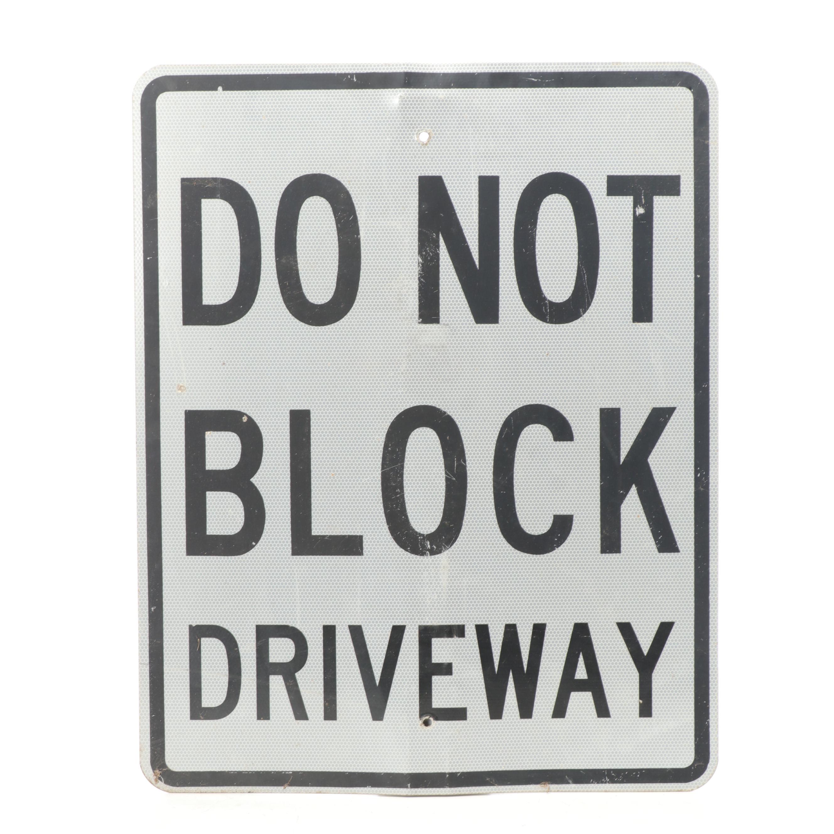 Indiana Department of Transportation Stop Sign with Do Not Block Driveway Sign