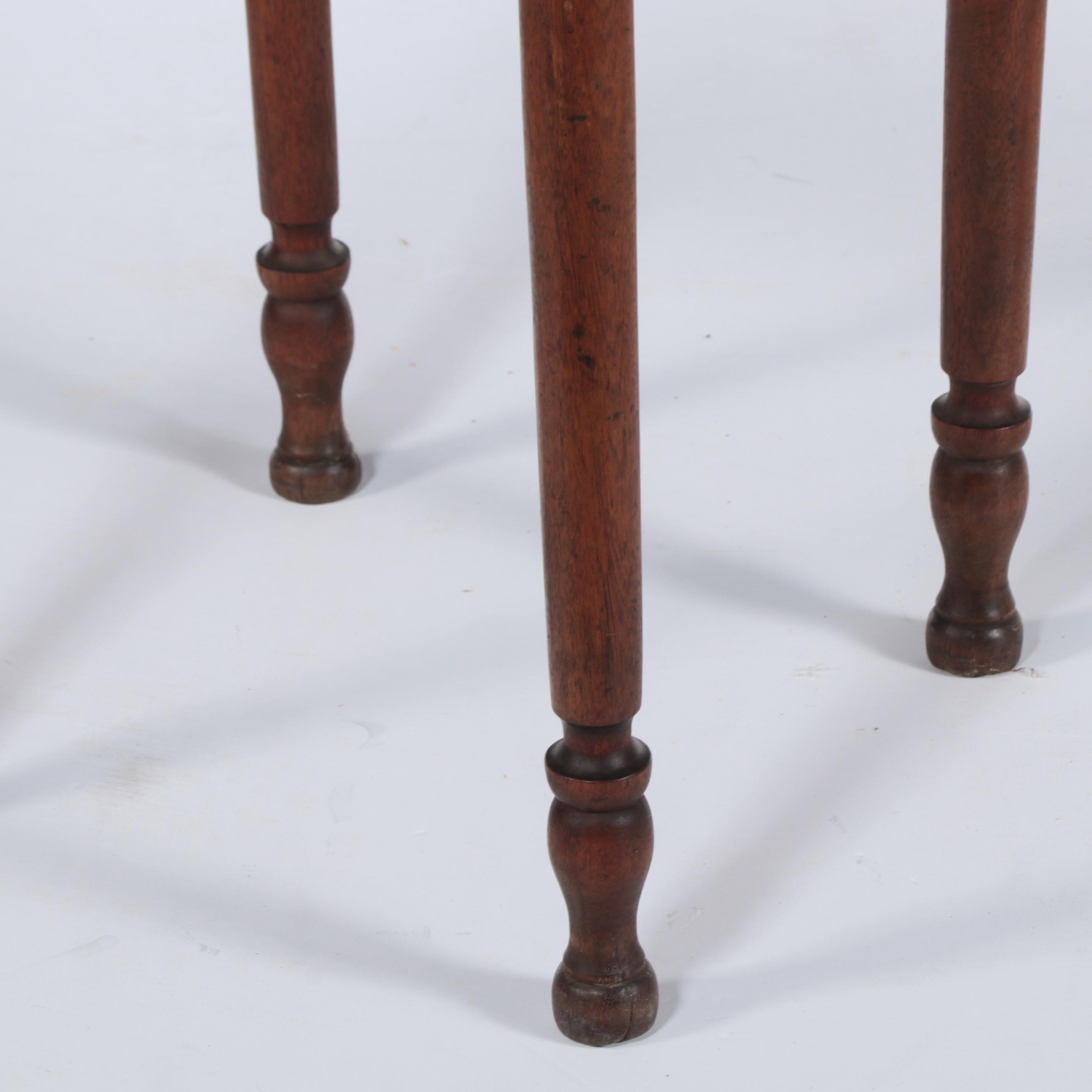 American Primitive Walnut Side Table, 19th Century