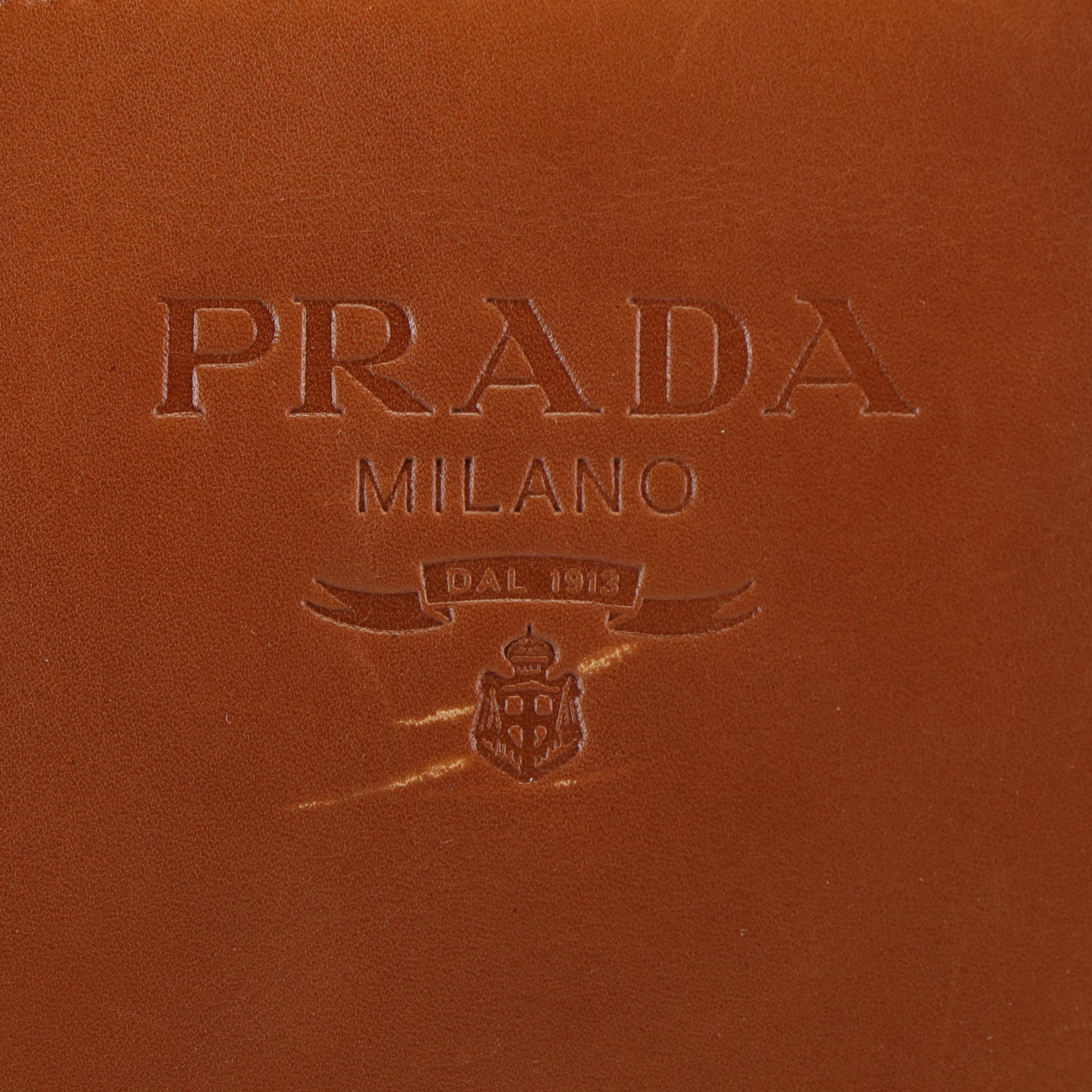 Prada Bowler Bag in Brown Vitello Sport Leather