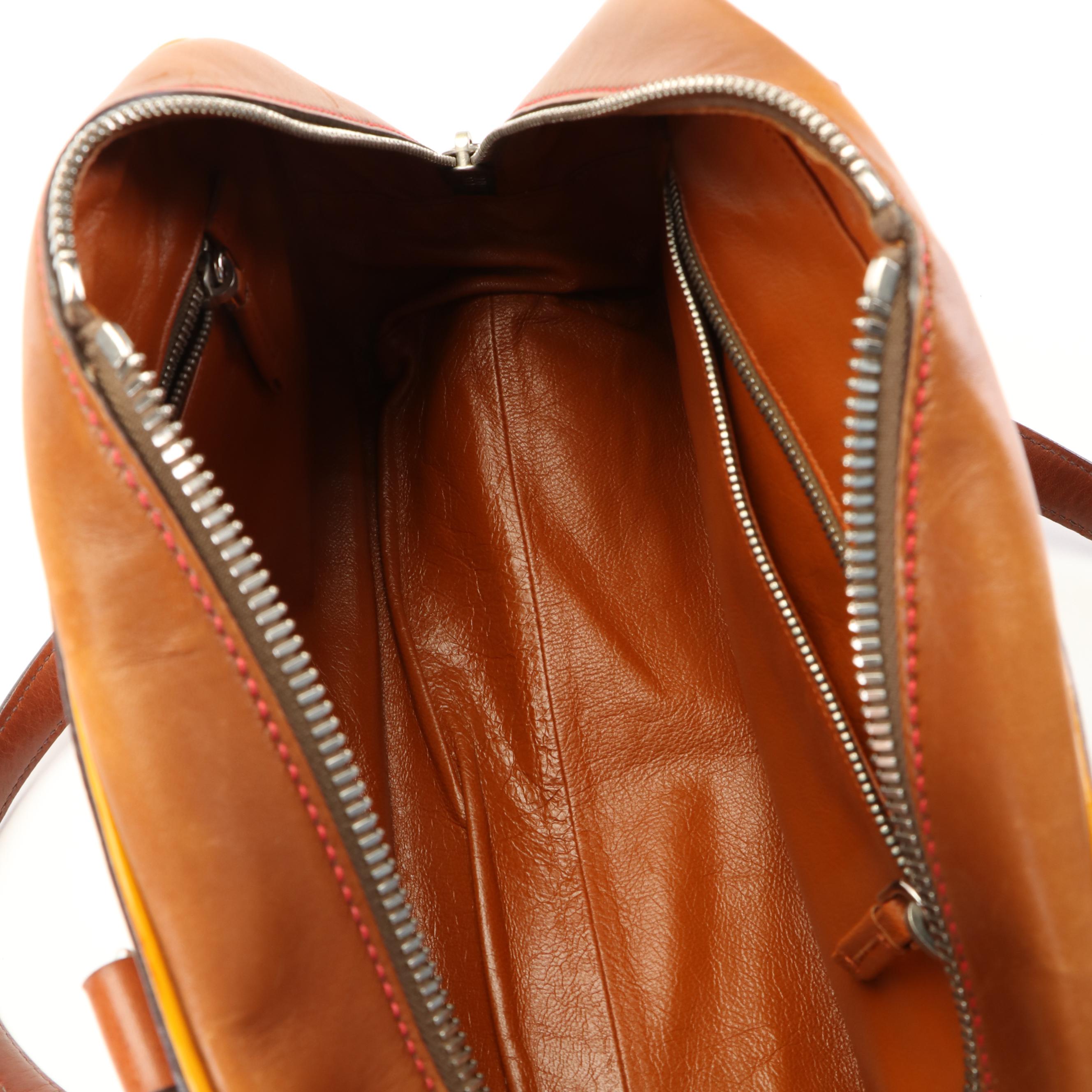 Prada Bowler Bag in Brown Vitello Sport Leather