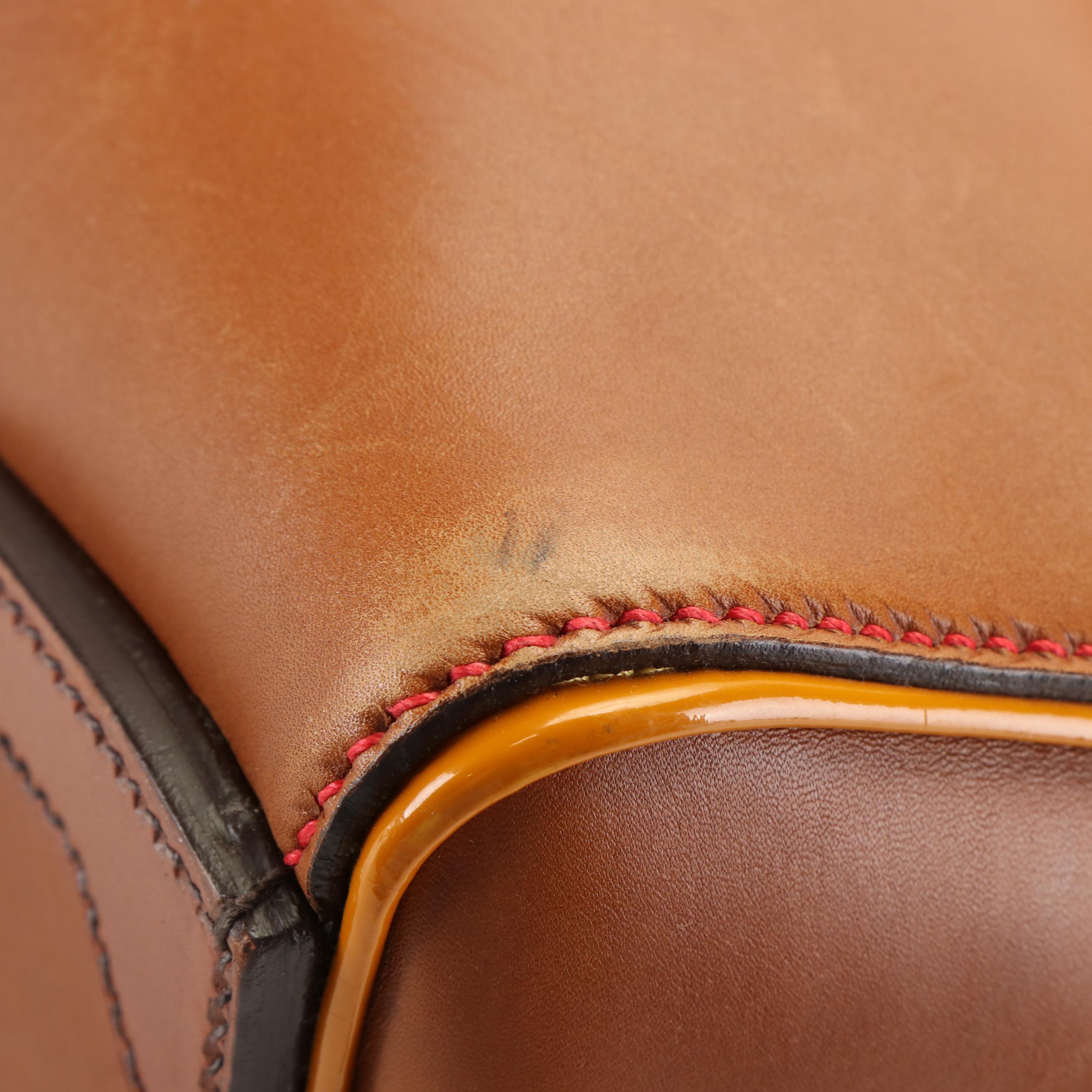 Prada Bowler Bag in Brown Vitello Sport Leather