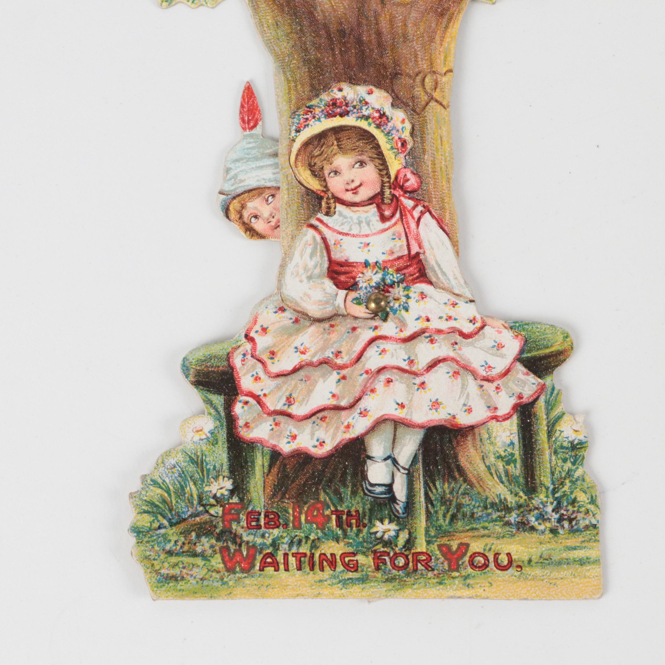 Valentine's Die-Cut Pop-Ups, Cards with Baby Photographs, Early 20th Century