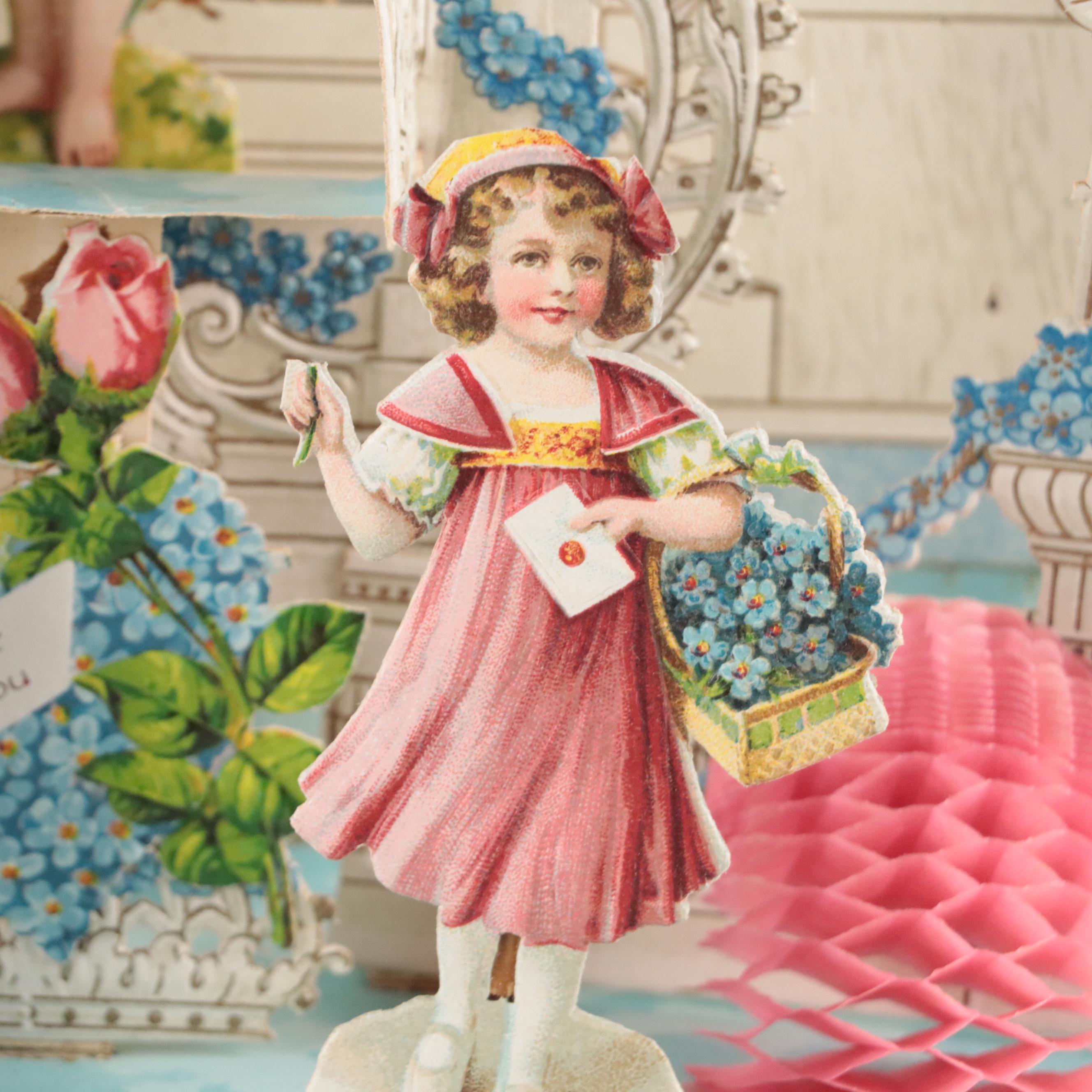 Valentine's Die-Cut Pop-Ups, Cards with Baby Photographs, Early 20th Century