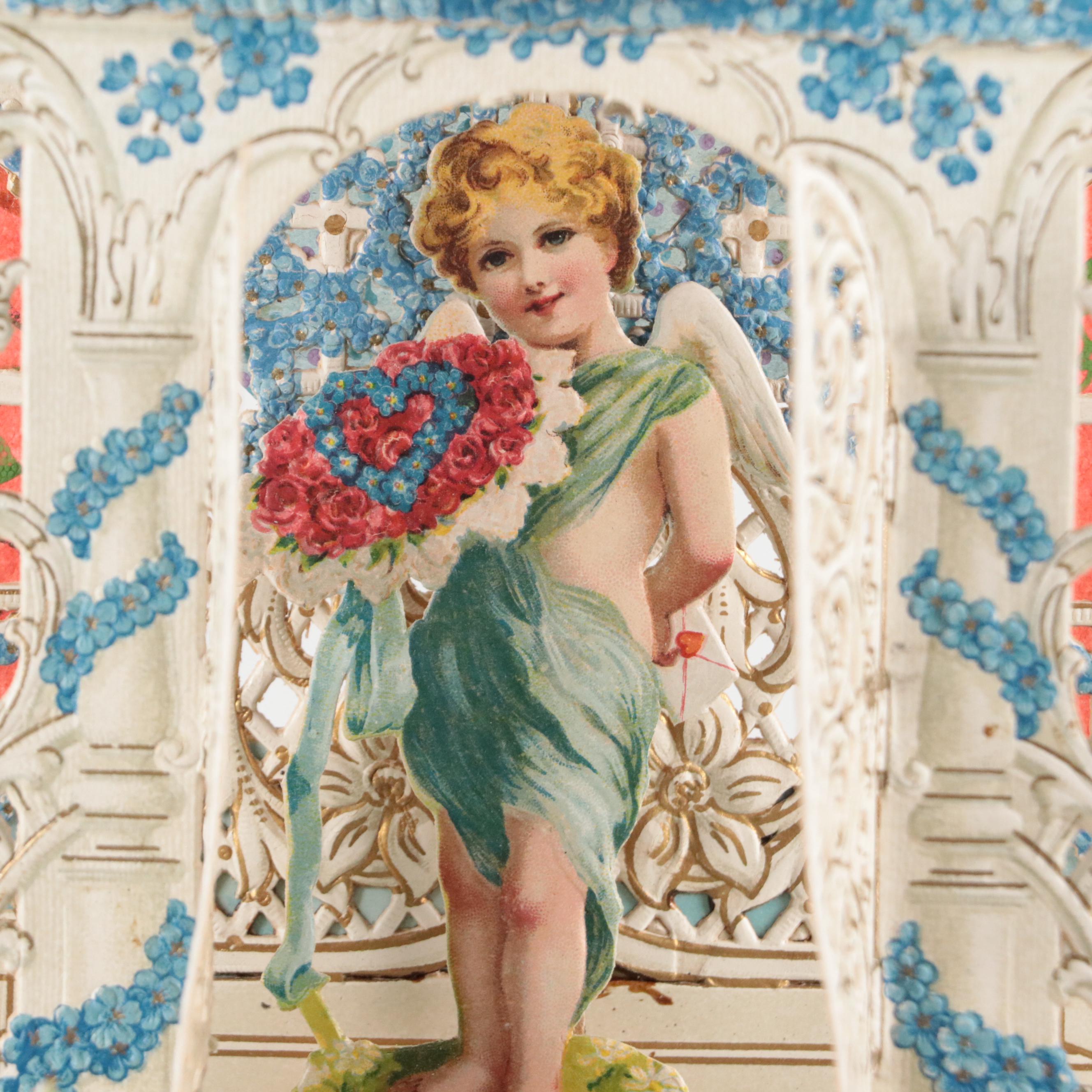 Valentine's Die-Cut Pop-Ups, Cards with Baby Photographs, Early 20th Century