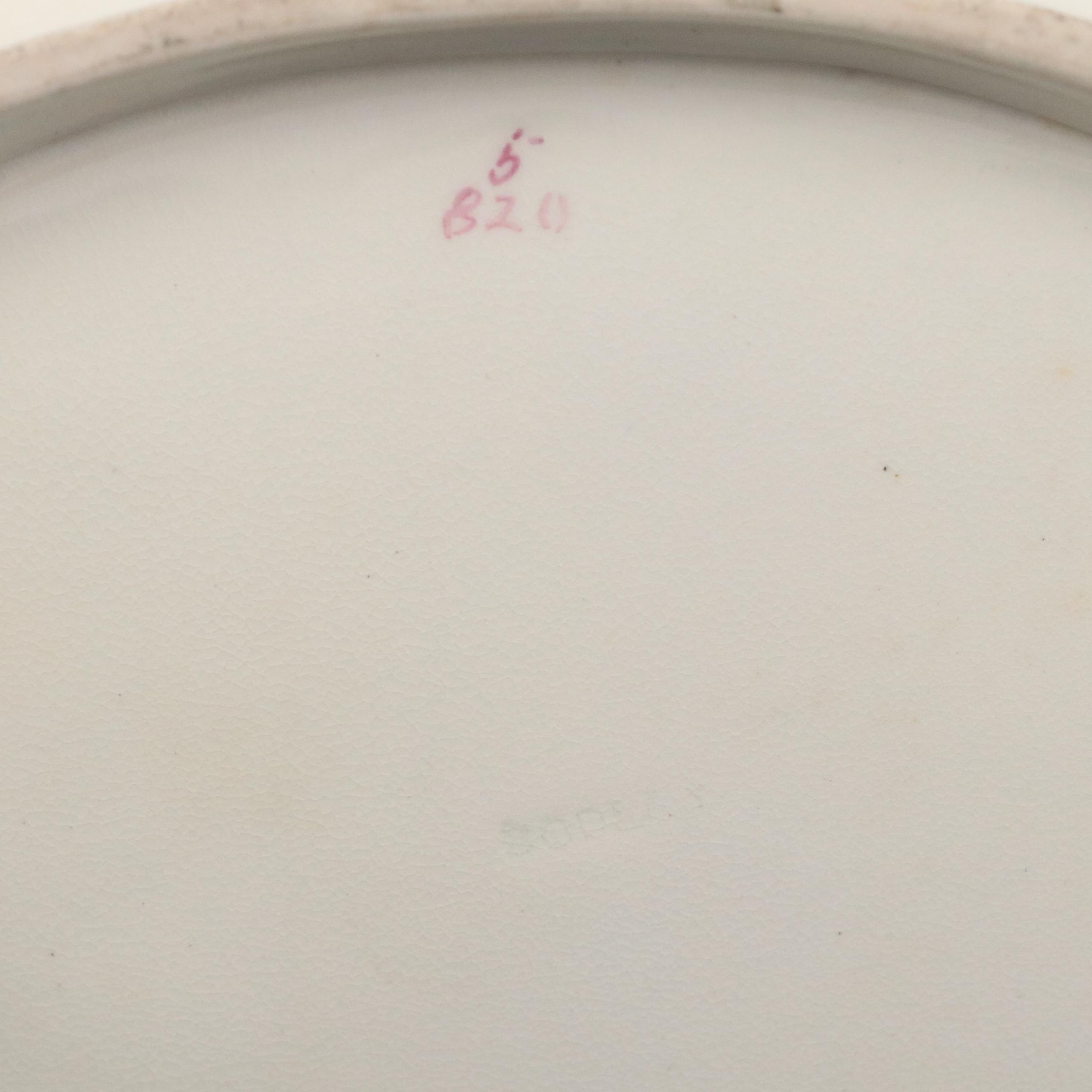 English E.J.D. Bodley Majolica and Silver Plate Cream and Sugar Set in Holder