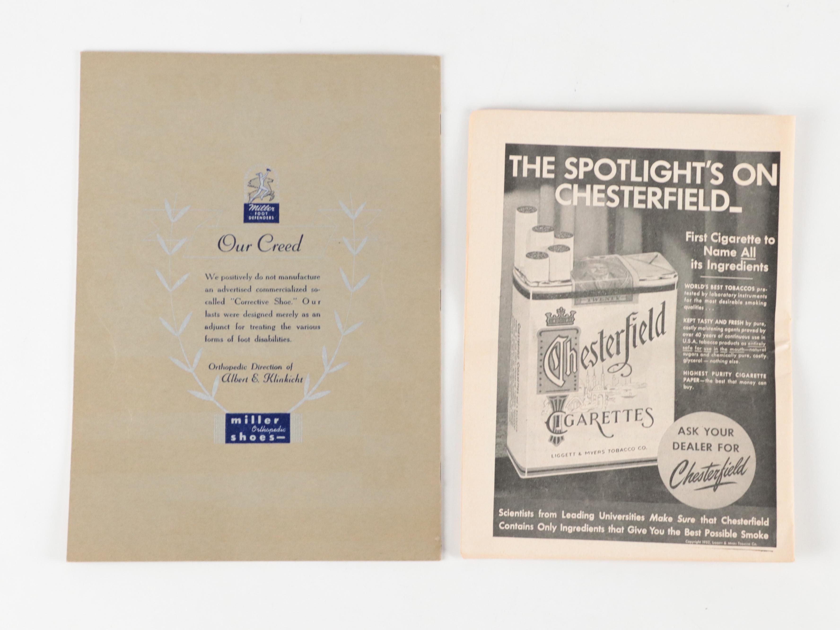 Miller Shoe Co., Sunbeam with Other Manuals, Calendar, Guides and More Ephemera