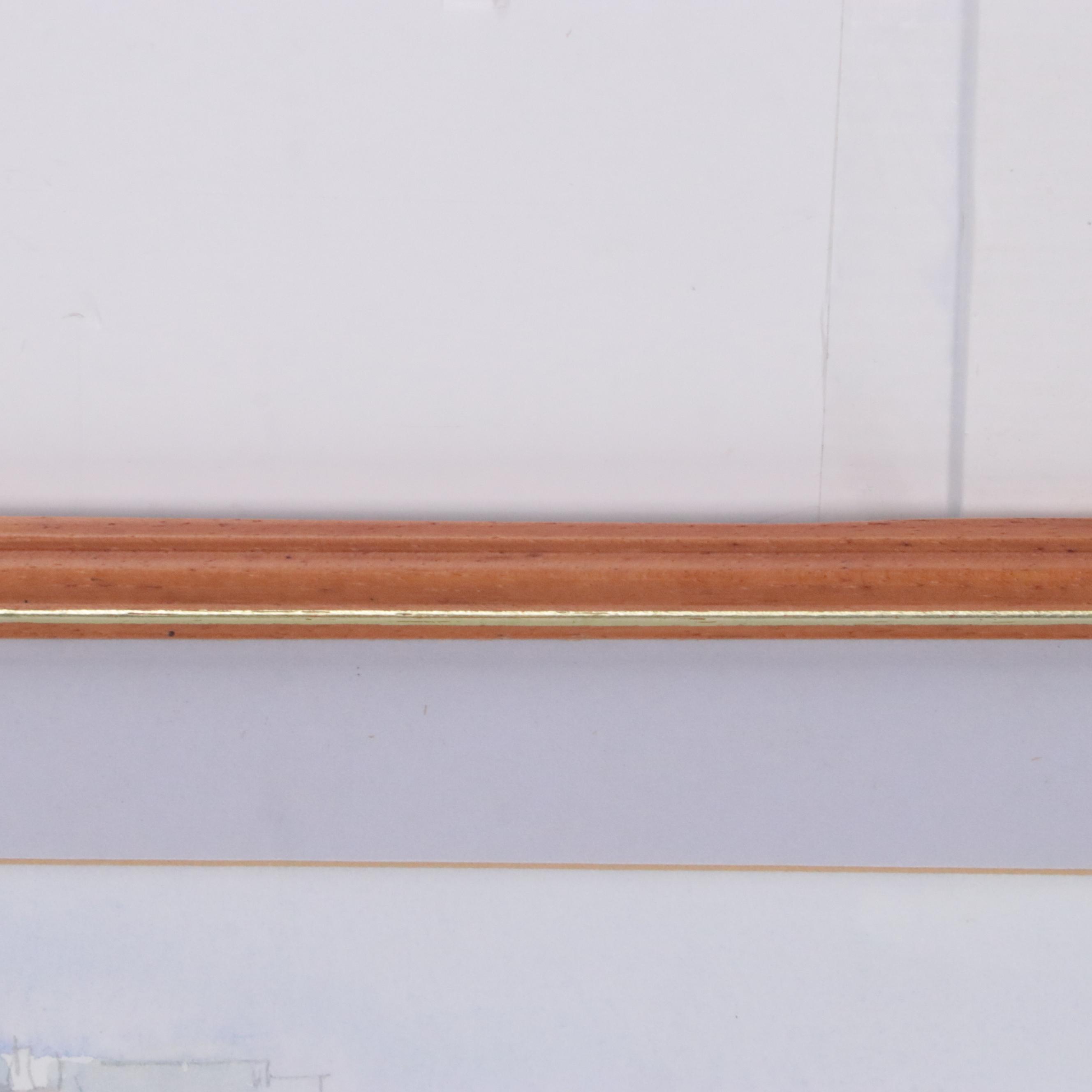 Terry Burke Watercolor Painting of Harbor Scene "Bock"