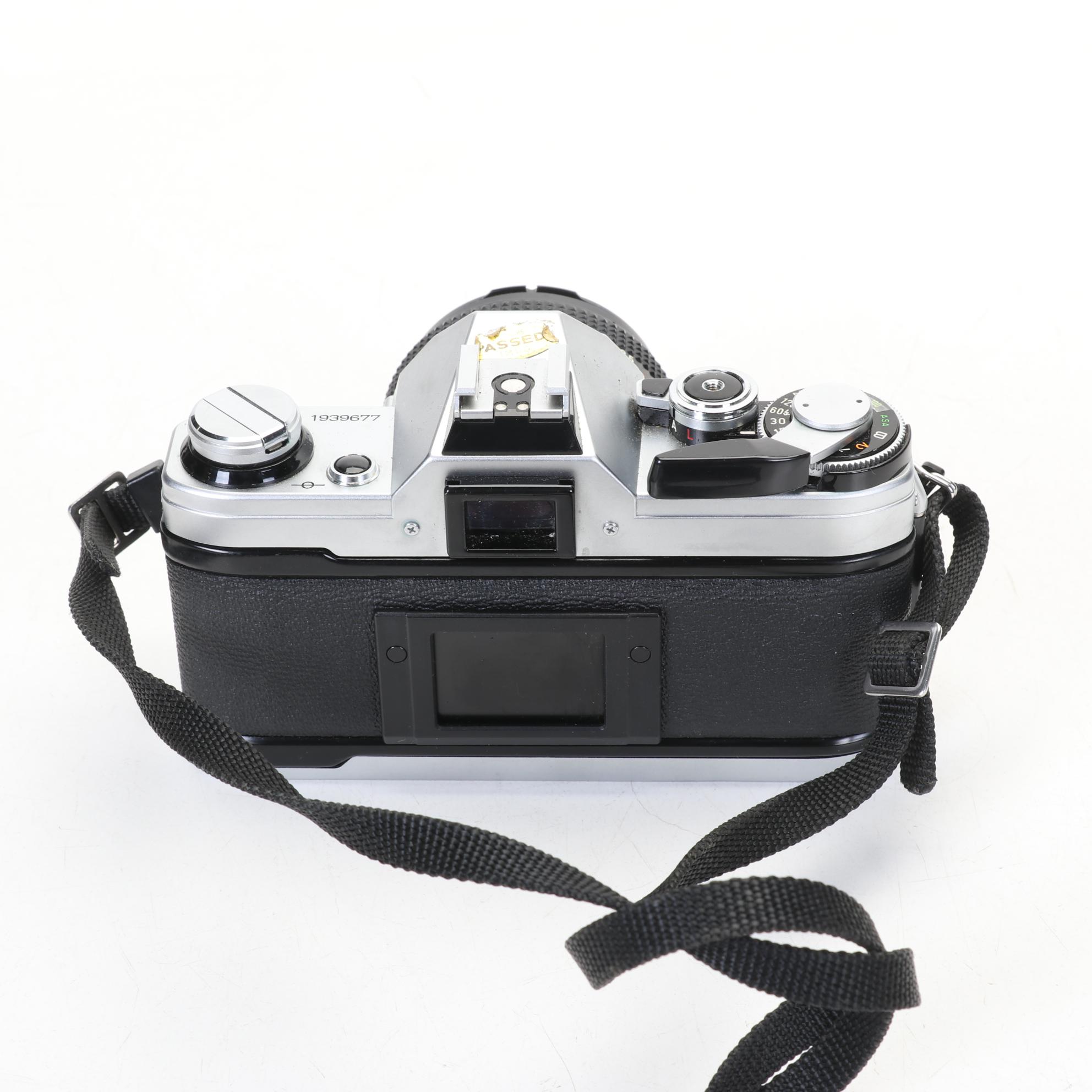 Canon AE-1 Camera Body with Lens, Albinar-ADG Lens and Kodak Instamatic Camera