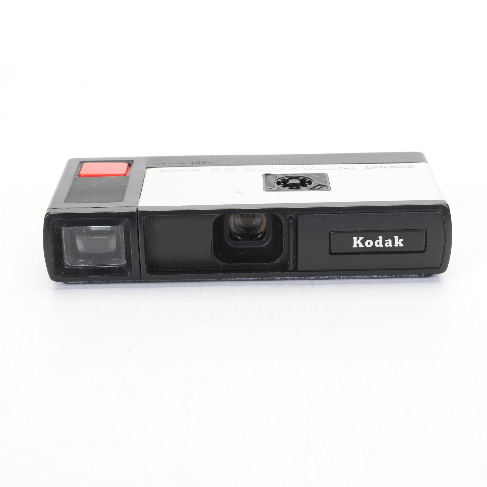 Canon AE-1 Camera Body with Lens, Albinar-ADG Lens and Kodak Instamatic Camera