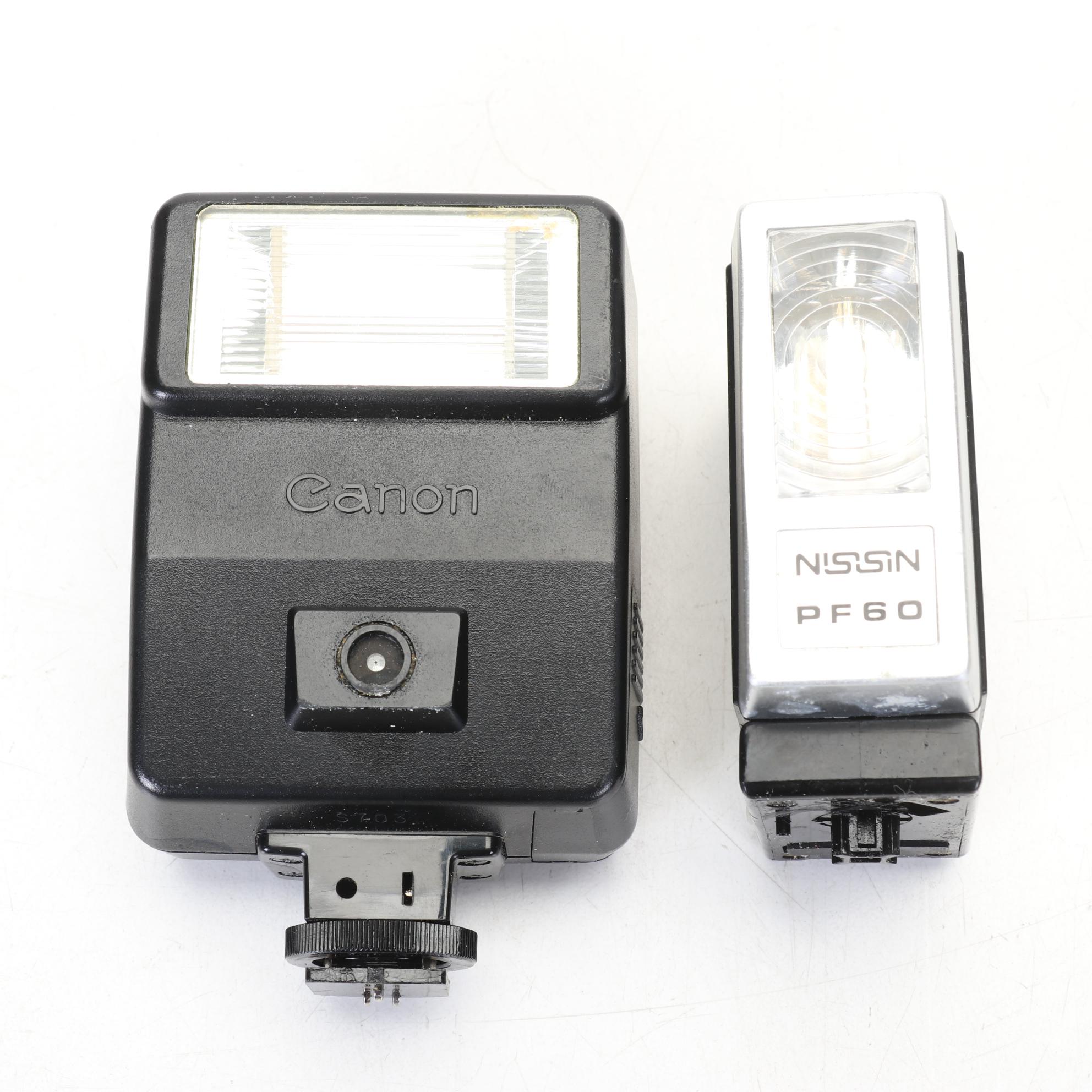 Canon AE-1 Camera Body with Lens, Albinar-ADG Lens and Kodak Instamatic Camera