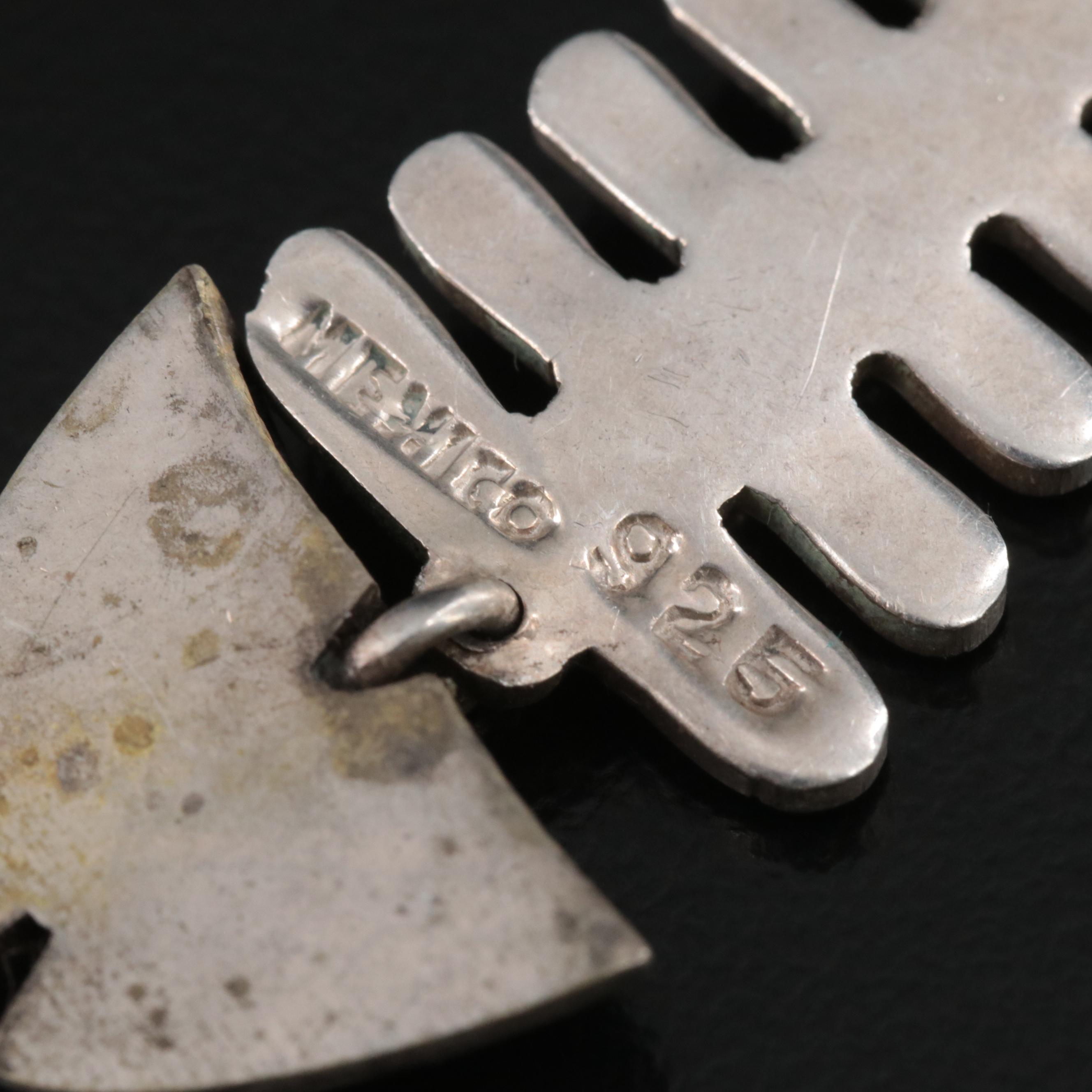 Mexican Sterling Fishbone Earrings