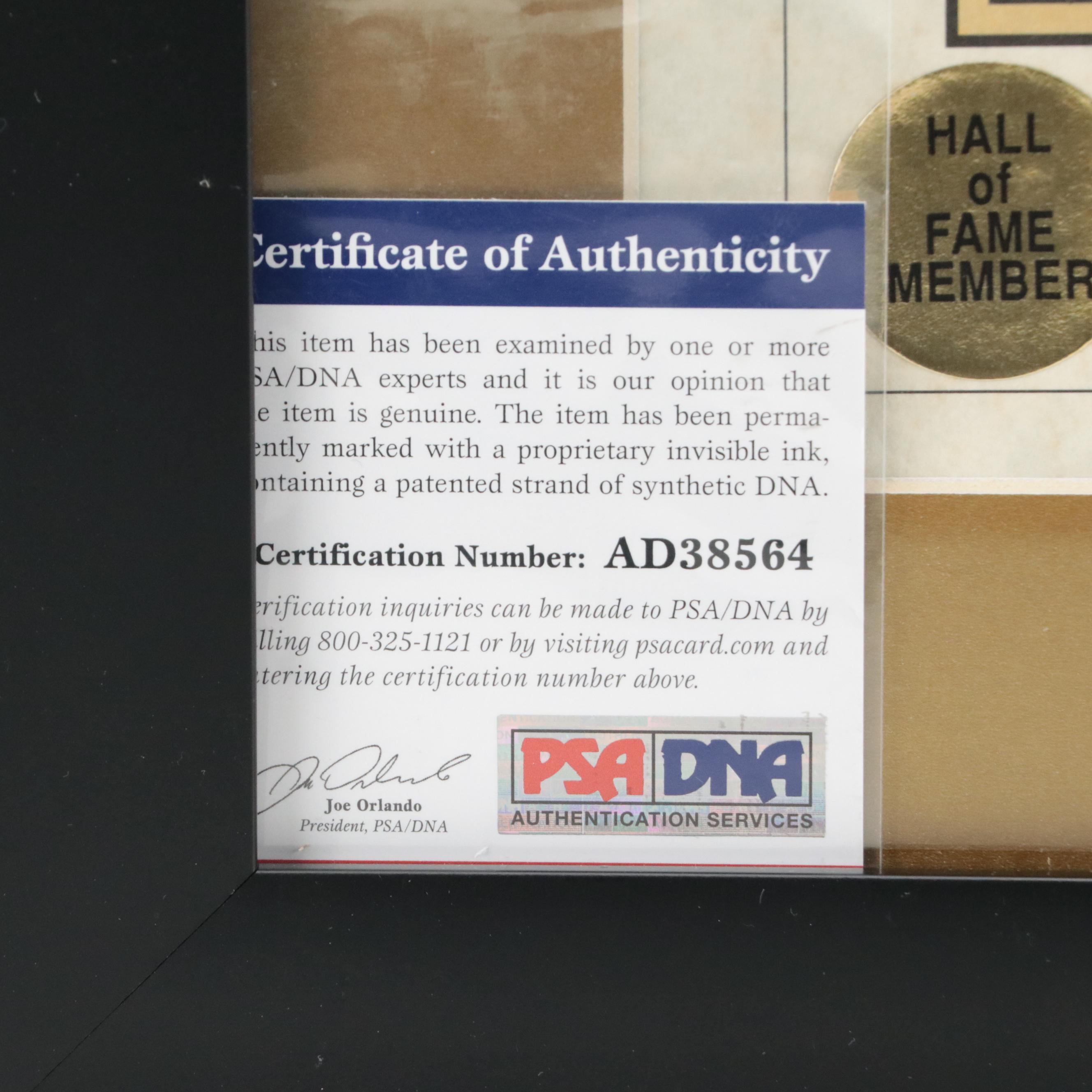 Johnny Bench Signed HOF Display with Pete Rose Signed Cincinnati Reds Print